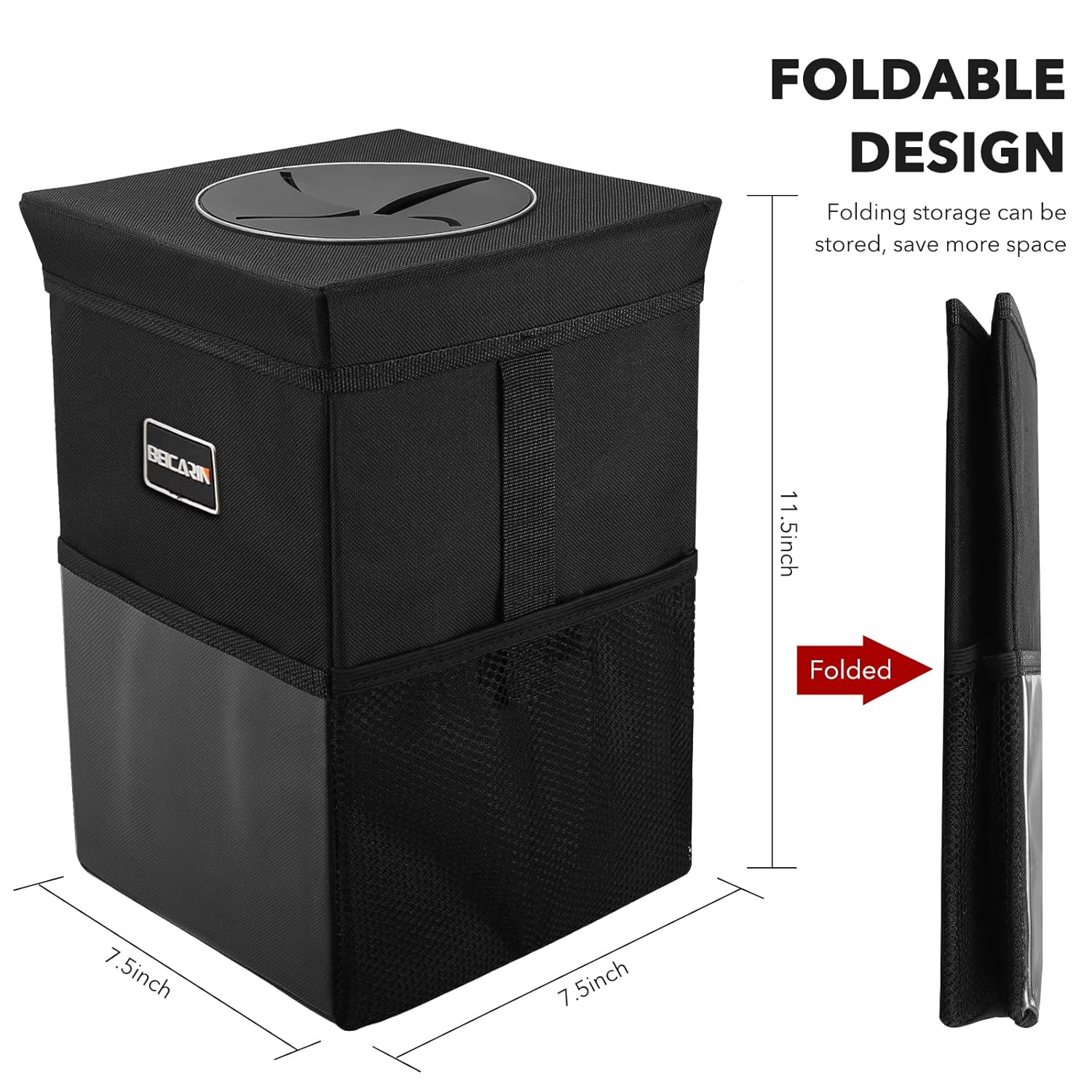 Detalle 2 de Beicarin Car Trash Can 2.6 Gal