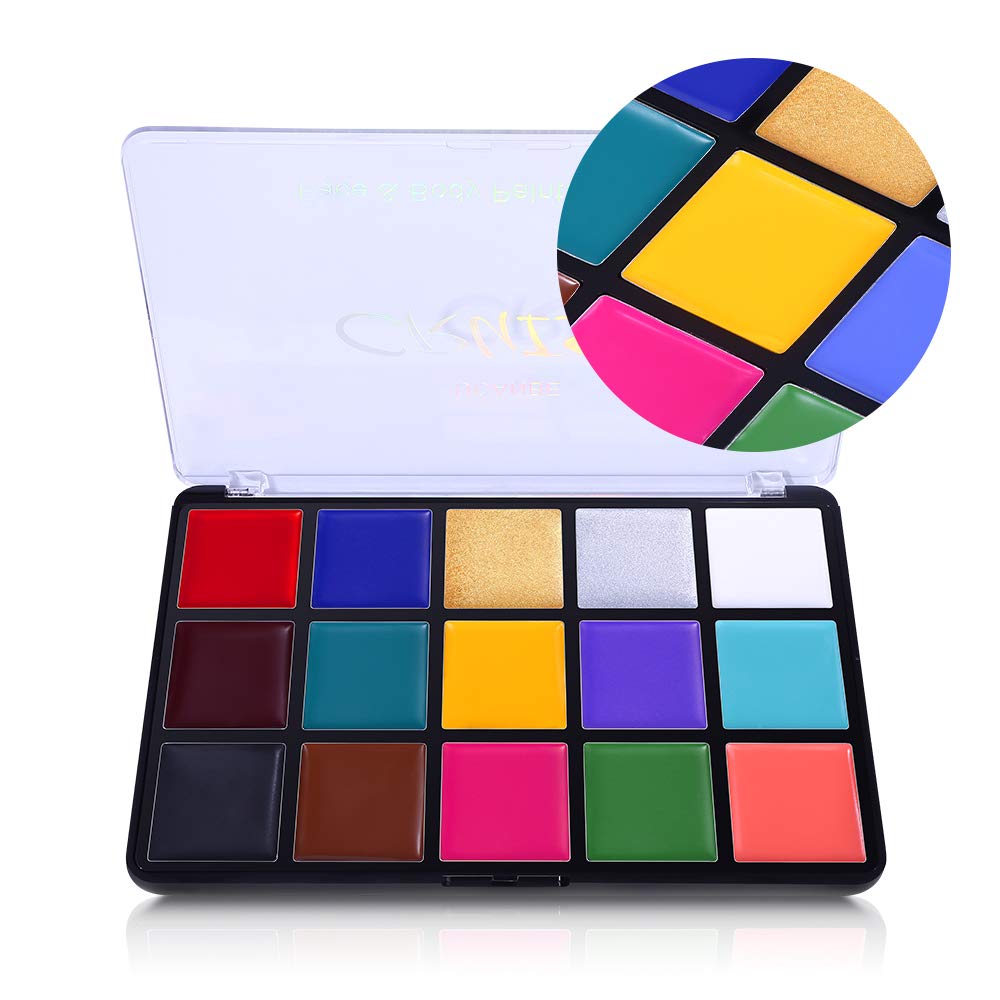Thumbnail 1 de UCANBE 15-Color Oil Face and Body Paint Palette for FX Makeup