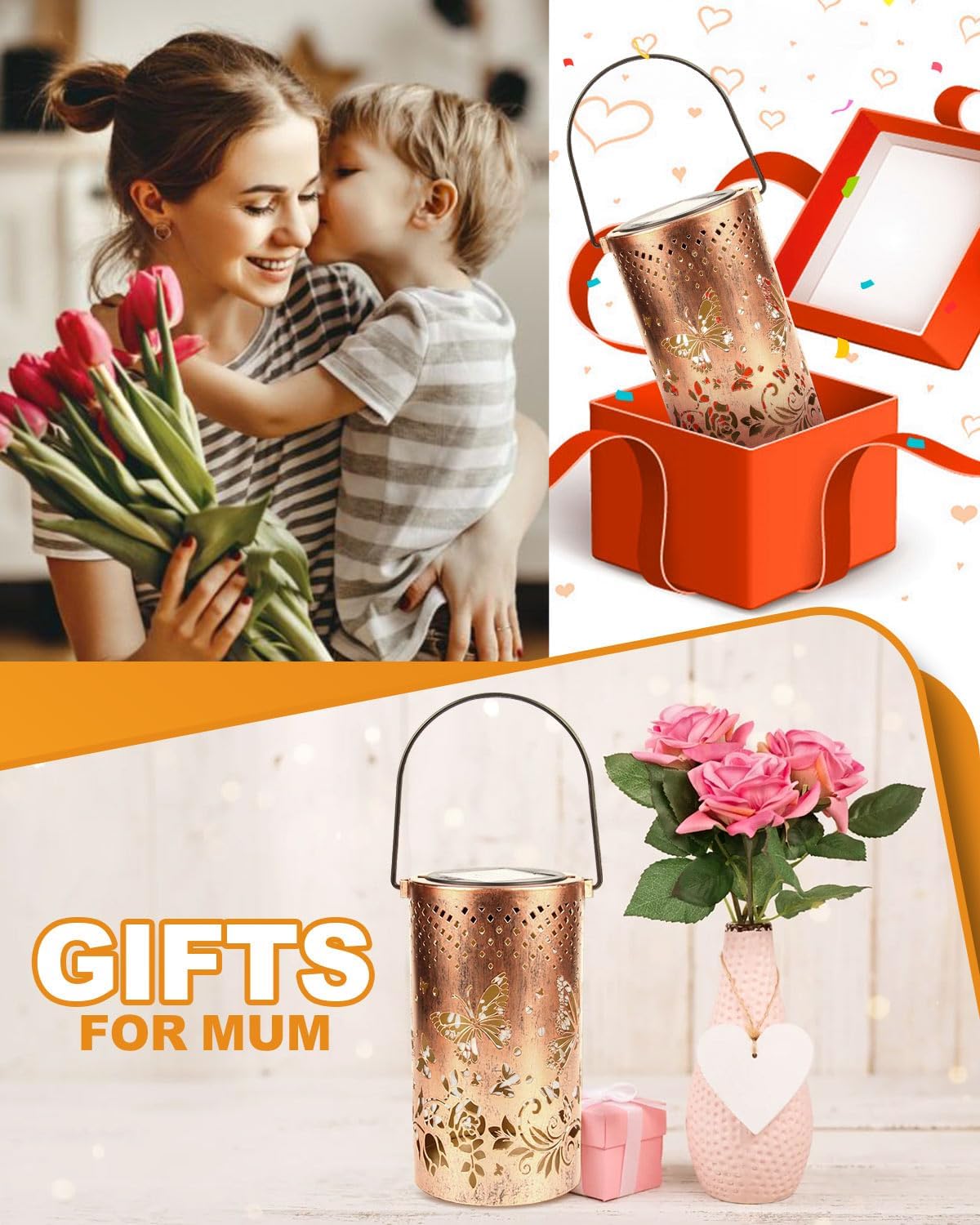 Thumbnail 6 de Solar Lantern Outdoor Garden — Butterfly & Rose, IP65, 800mAh