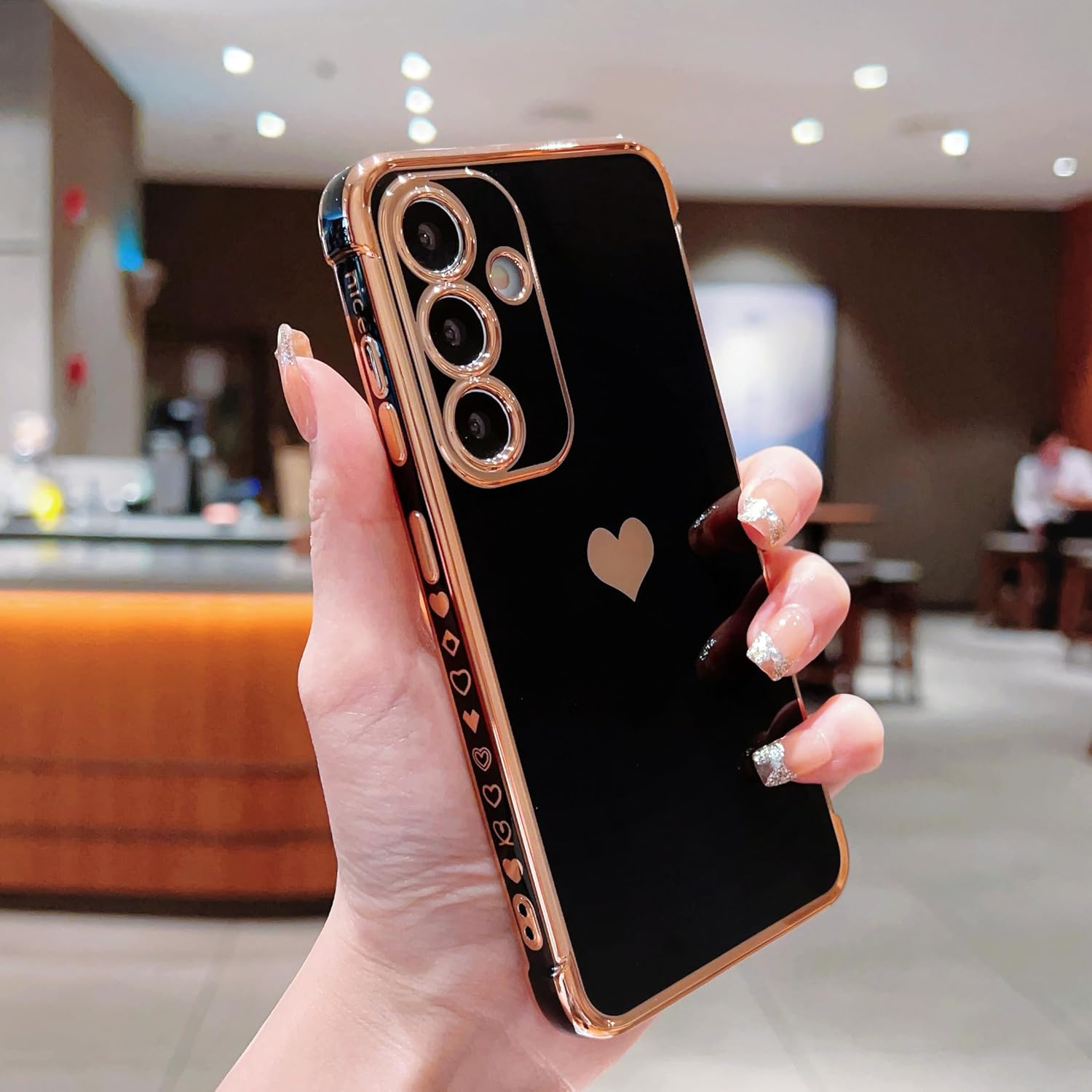 Thumbnail 4 de DEFBSC Case for Samsung Galaxy S23 (White) — cute heart edge shockproof TPU cover