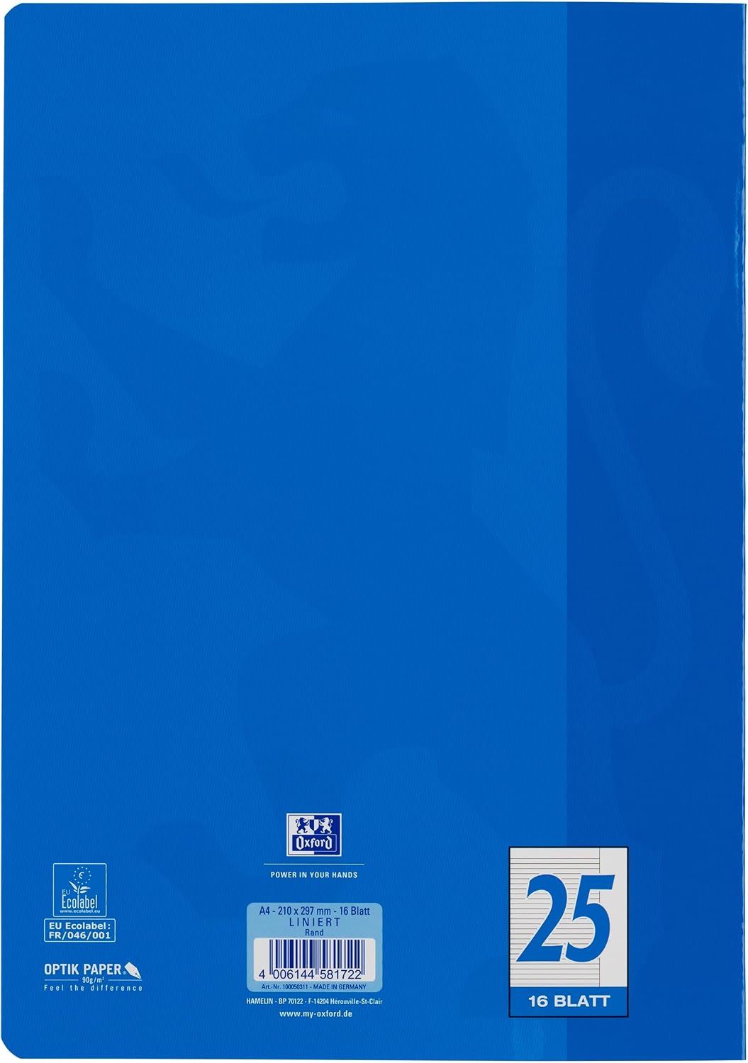 Thumbnail 6 de Oxford Schulheft A4, 16 Blatt, Lineatur 25 – 5er Pack