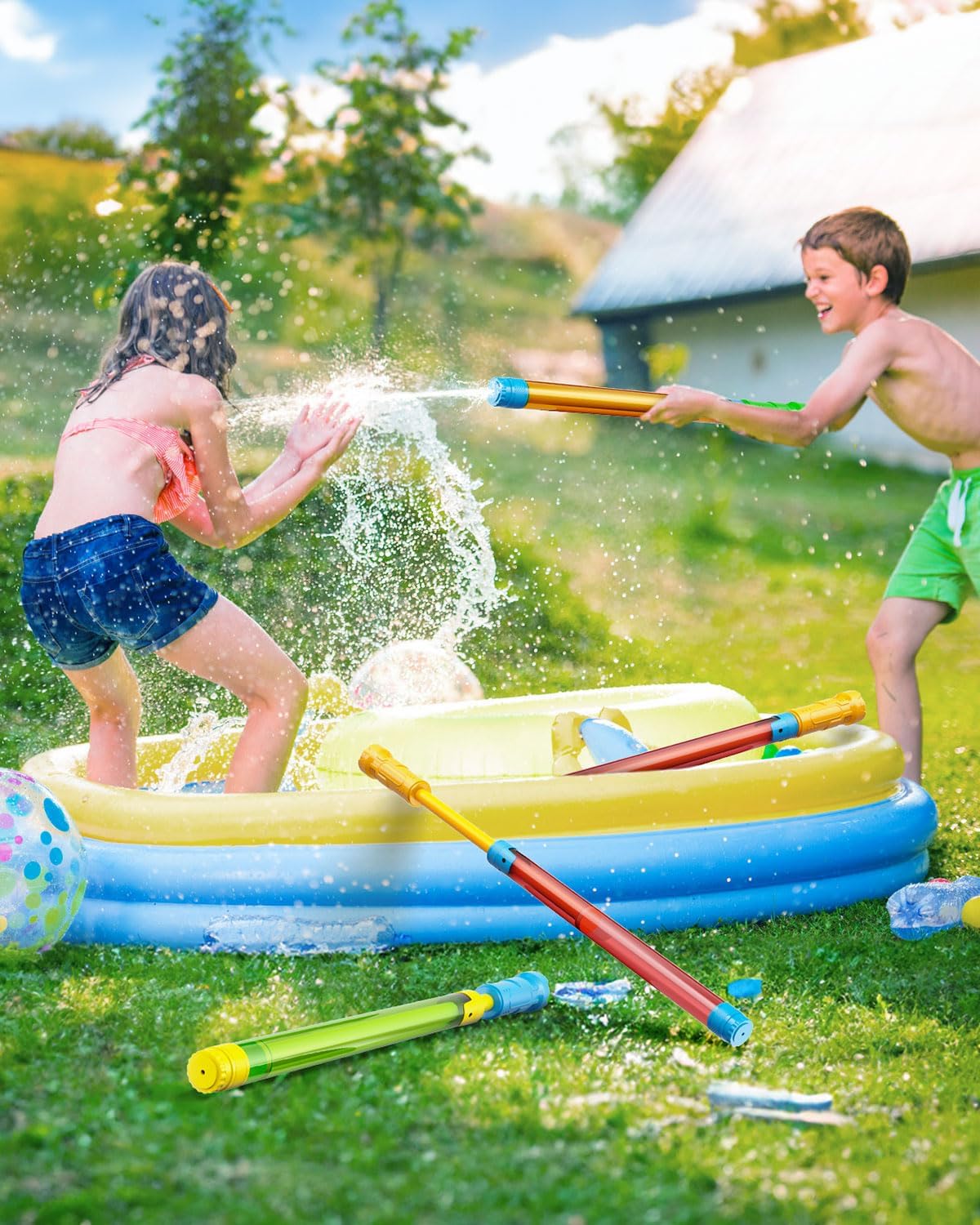 Detalle de LQYoyz 24 PCS Water Soaker Blaster – 16.5" Bulk Squirt Gun Set