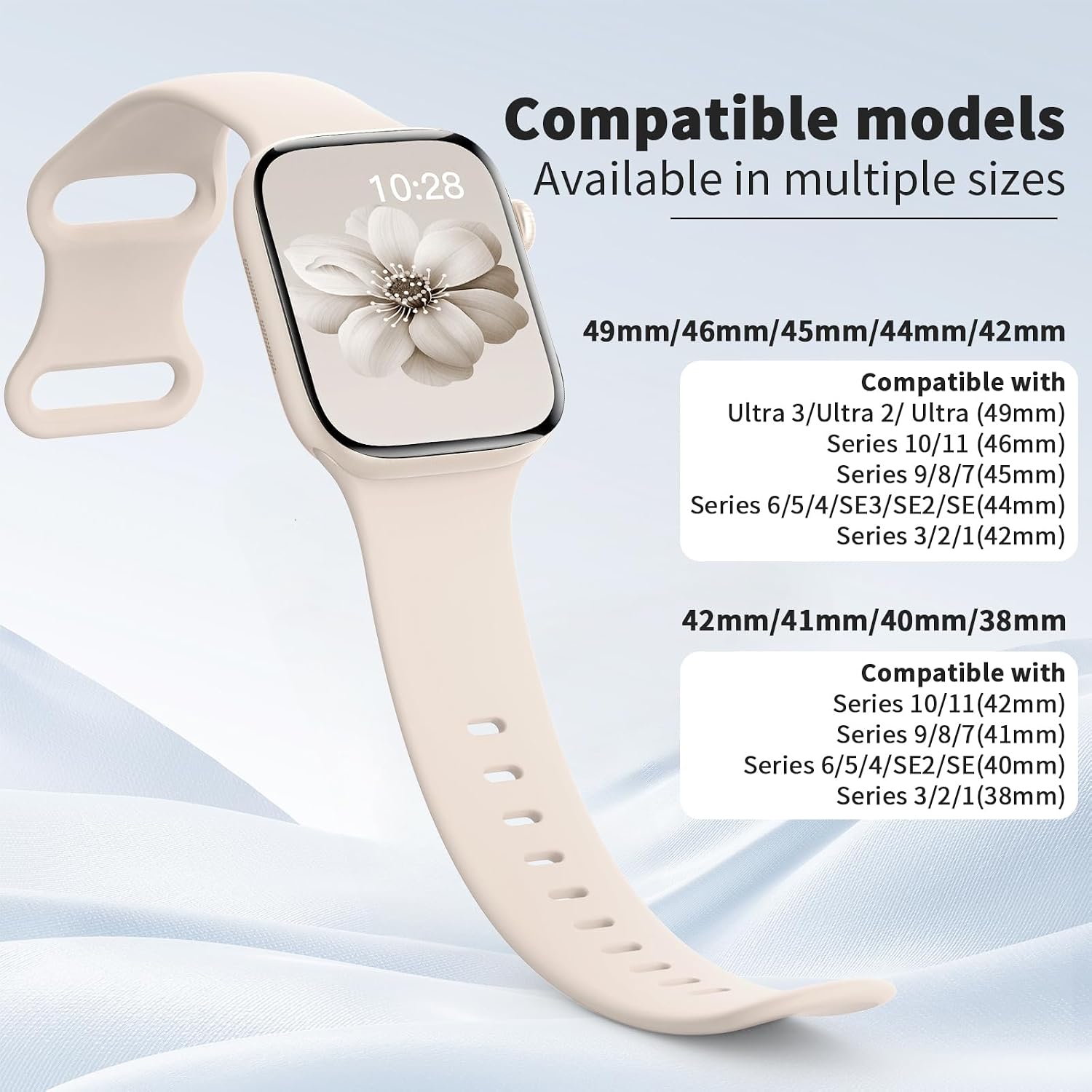 Detalle 2 de Yoohoo Silikonarmband Apple Watch 38–49 mm