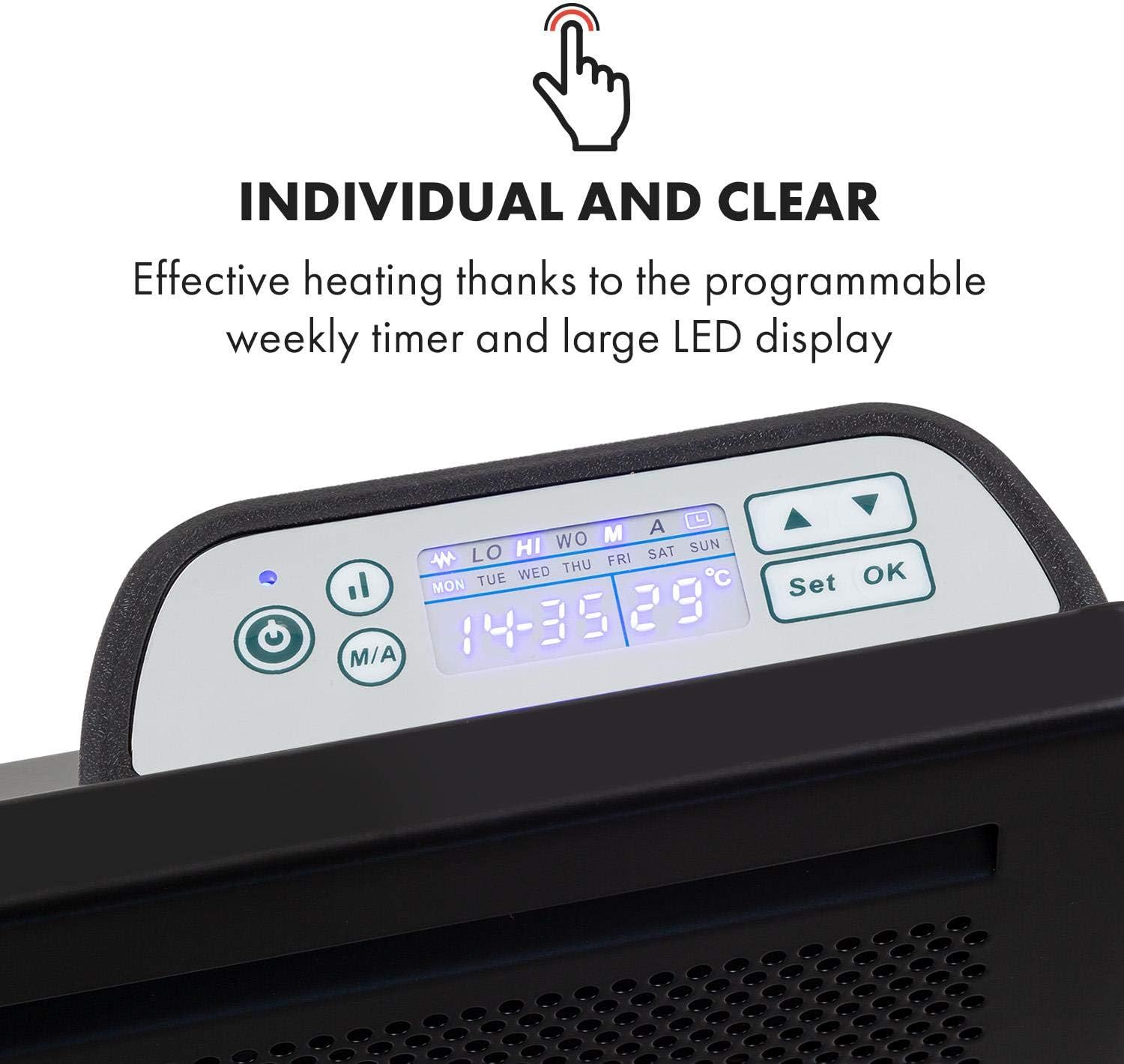 Detalle de Klarstein 500600 2000W Infrared and Convector Heater with Open-Window Detection