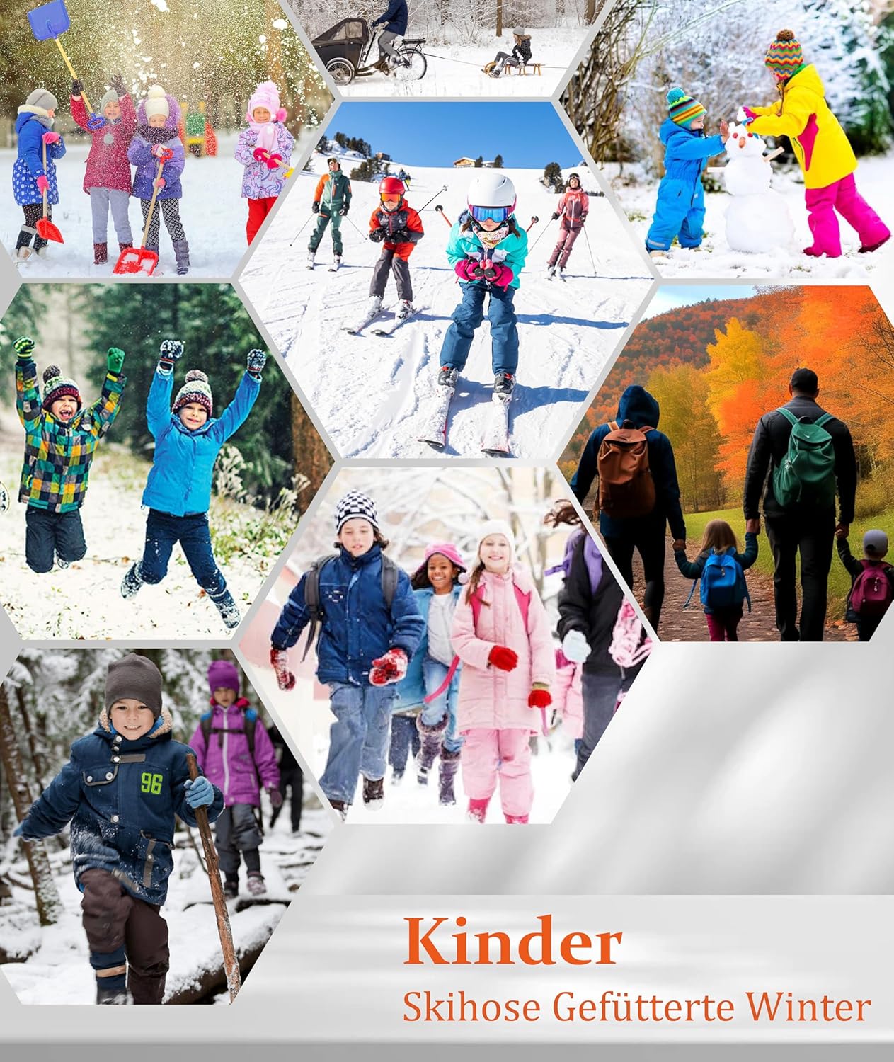 Thumbnail 5 de Zoofly Kinder Skihose gefüttert