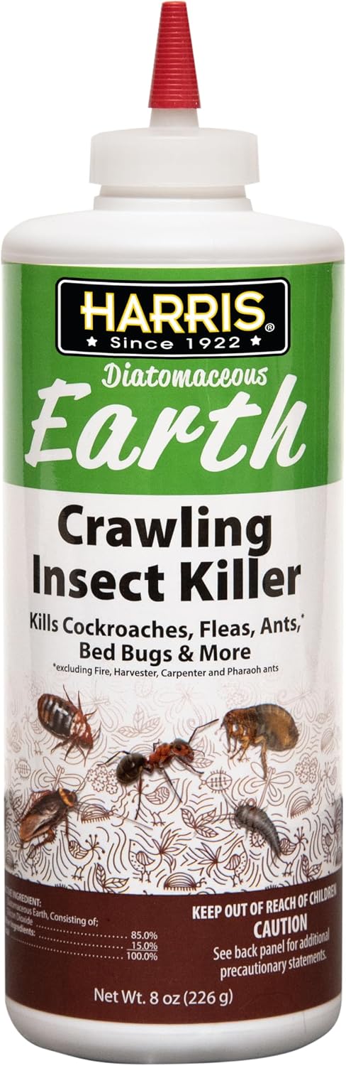 Detalle de Harris 8 oz Diatomaceous Earth Crawling Insect Killer, Indoor & Outdoor Powder