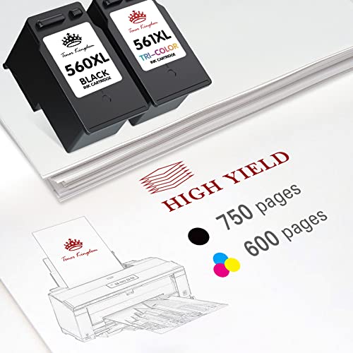 Thumbnail 2 de Toner Kingdom 560/561 XL: Cartuchos compatibles para Canon (Pack 2: Negro y Tricolor XL)
