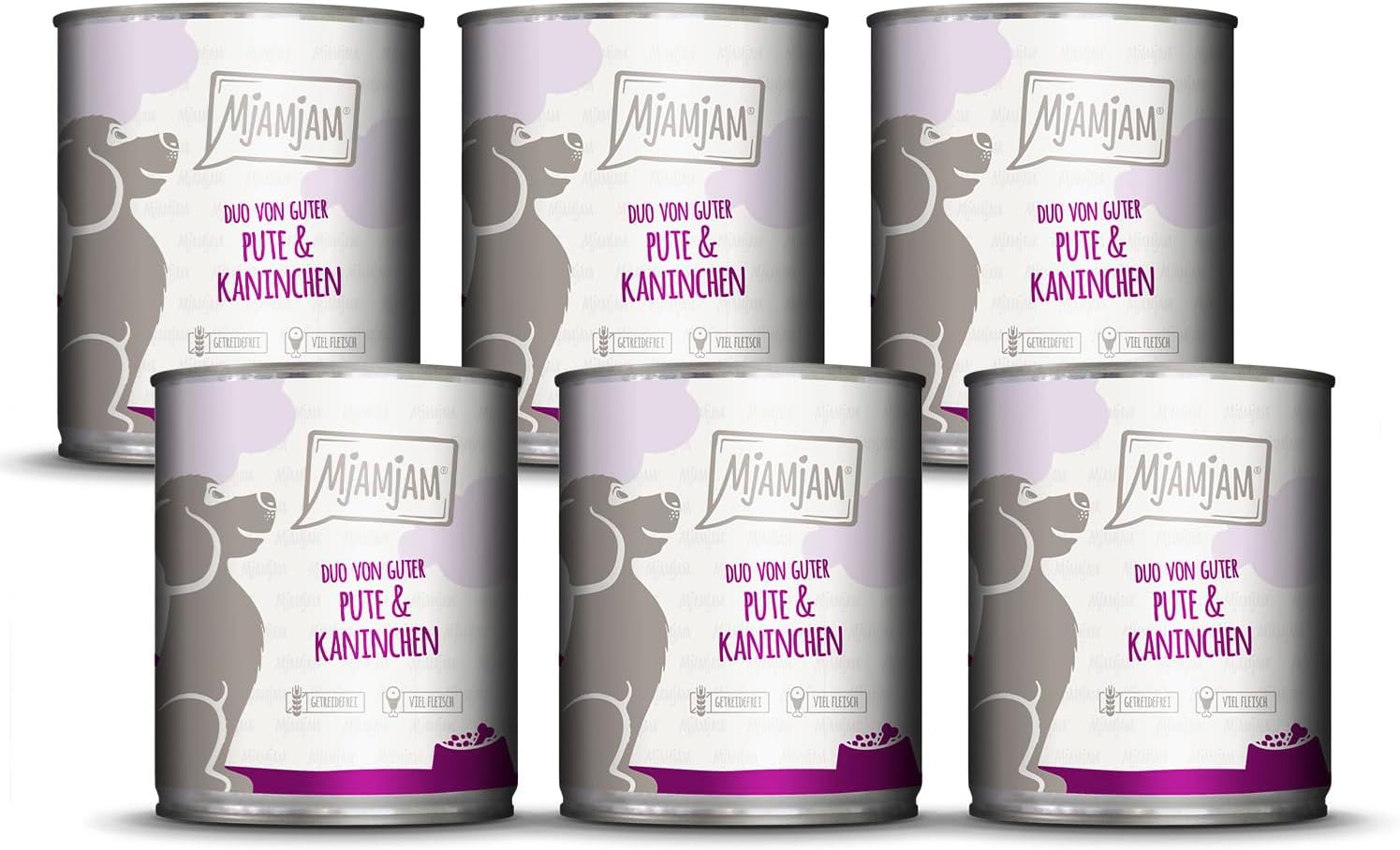 Detalle de MjAMjAM mokra karma dla psa indyk i królik, bezzbożowa, 6 × 800 g