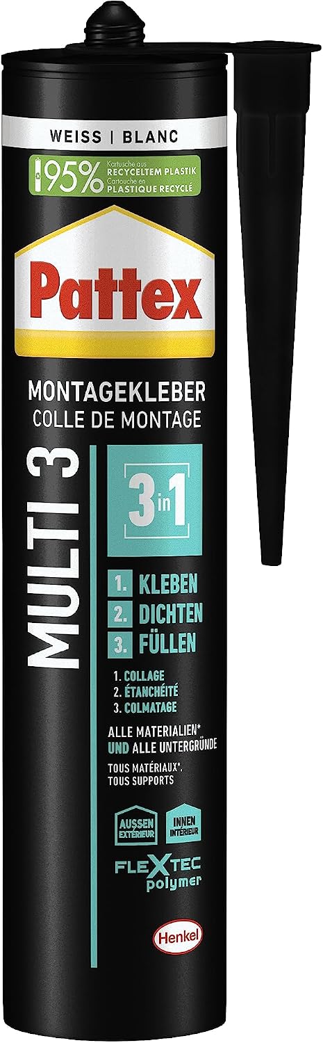 Thumbnail 6 de Pattex Montage Holz (FlexTec), brauner Montagekleber für Holz und Holzwerkstoffe – wetterbeständig, 1x420 g Kartusche