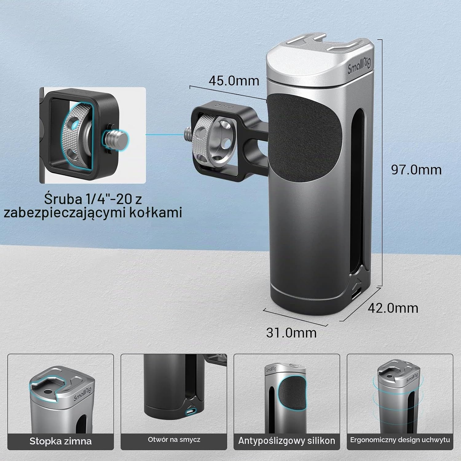 Thumbnail 1 de SMALLRIG 3894 – boczny uchwyt do klatki na smartfon z mocowaniem cold shoe