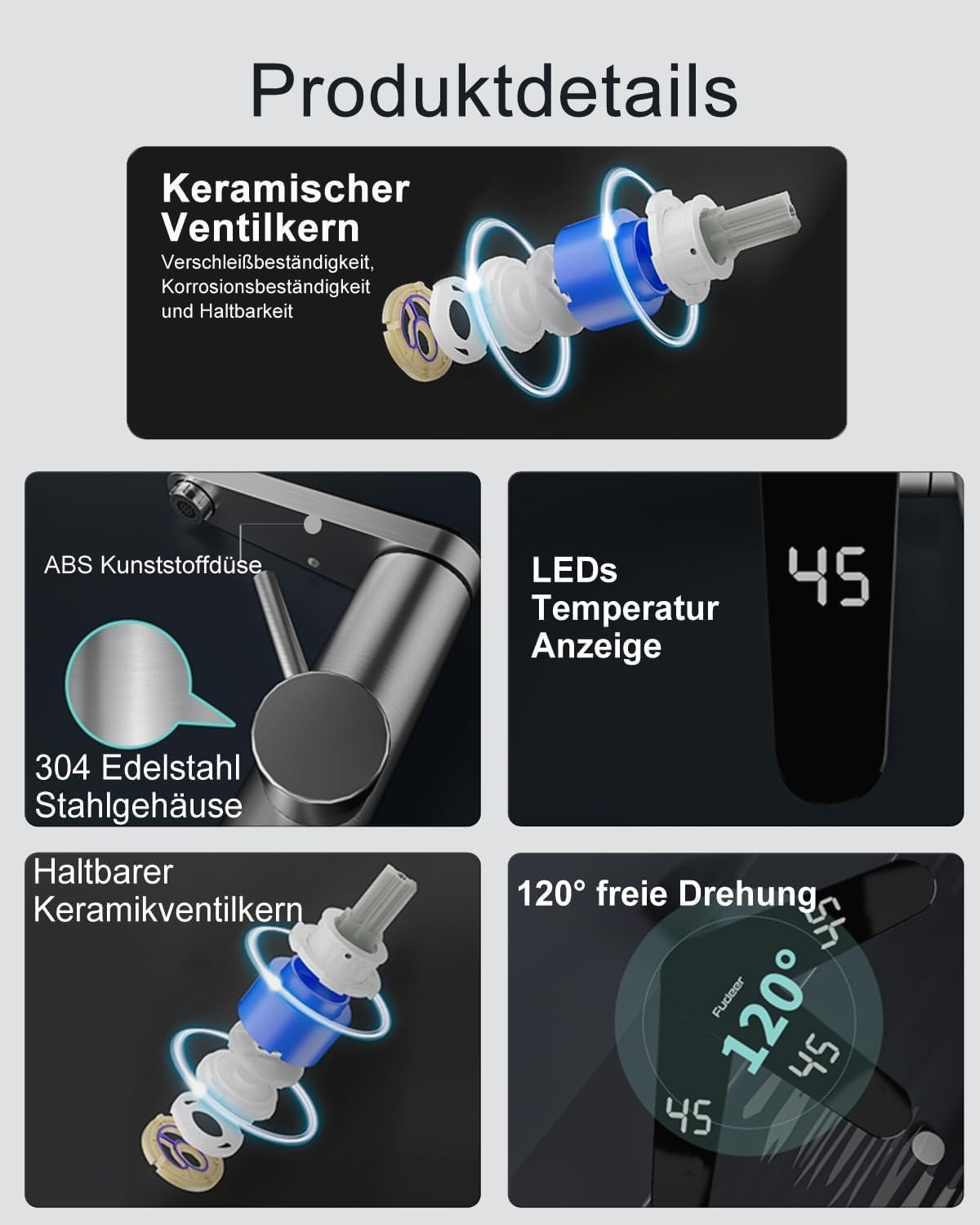 Thumbnail 6 de Edelstahl Warmwasserbereiter Hahn 120°