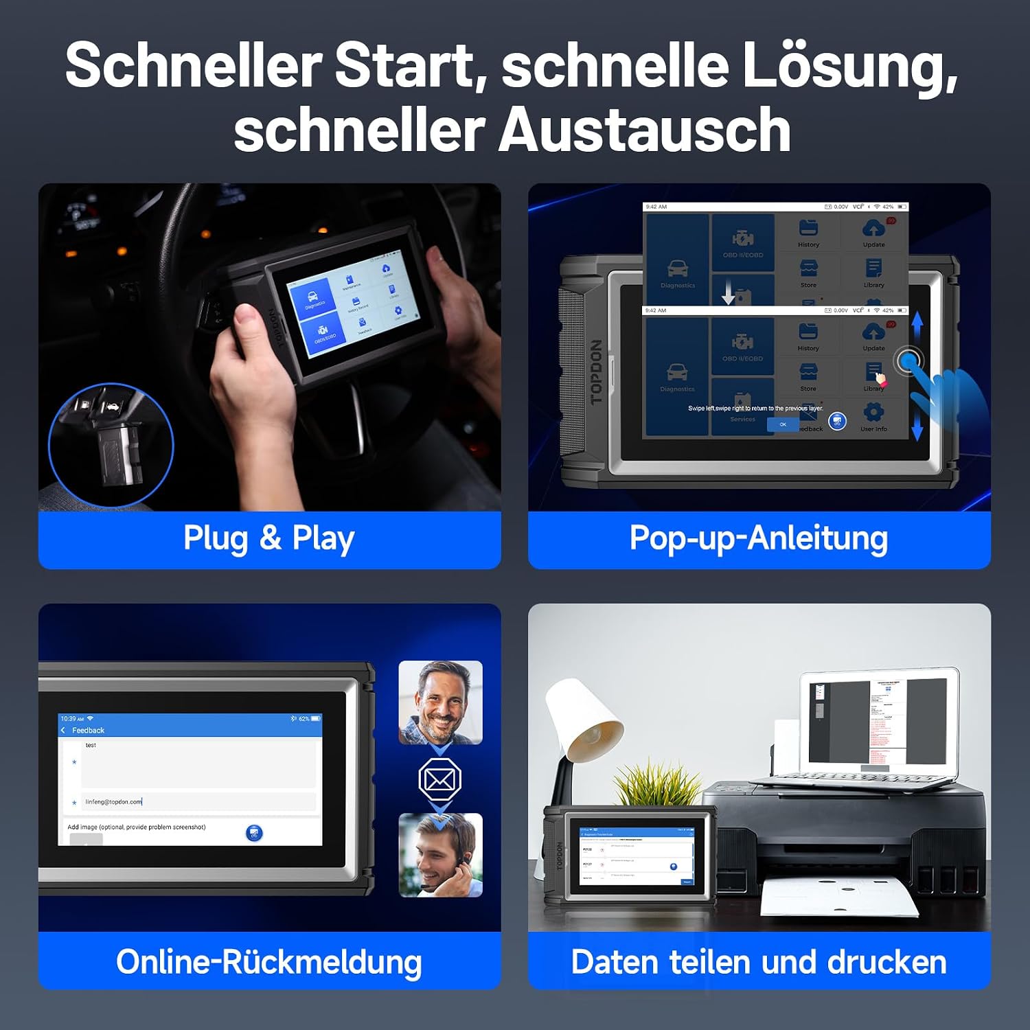 Thumbnail 6 de TOPDON ArtiDiag800 BT 2 OBD2 Diagnosegerät – All-System-Diagnose mit FCA-Gateway und CAN-FD