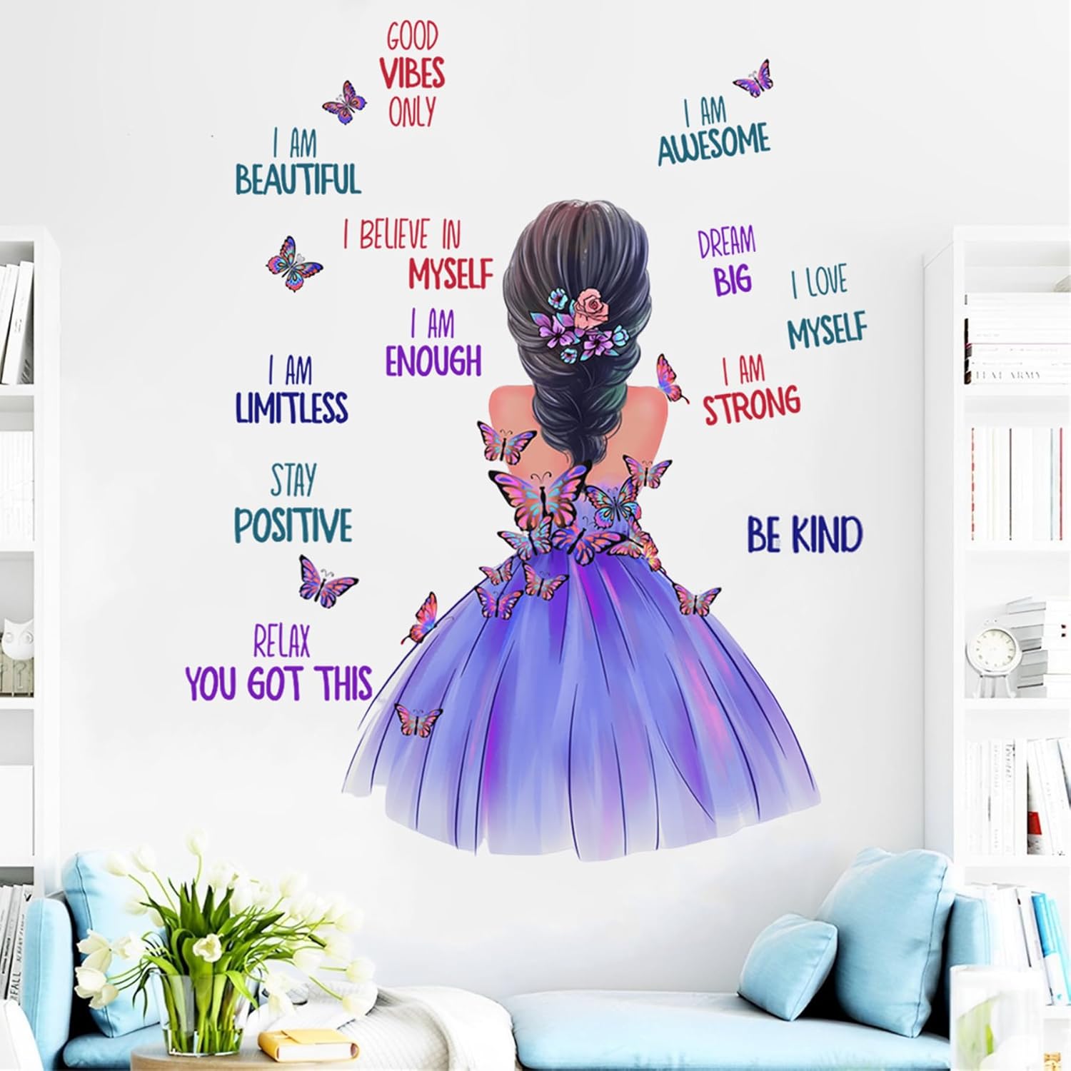 Thumbnail 2 de Purple Girl Wall Stickers 30x80 cm