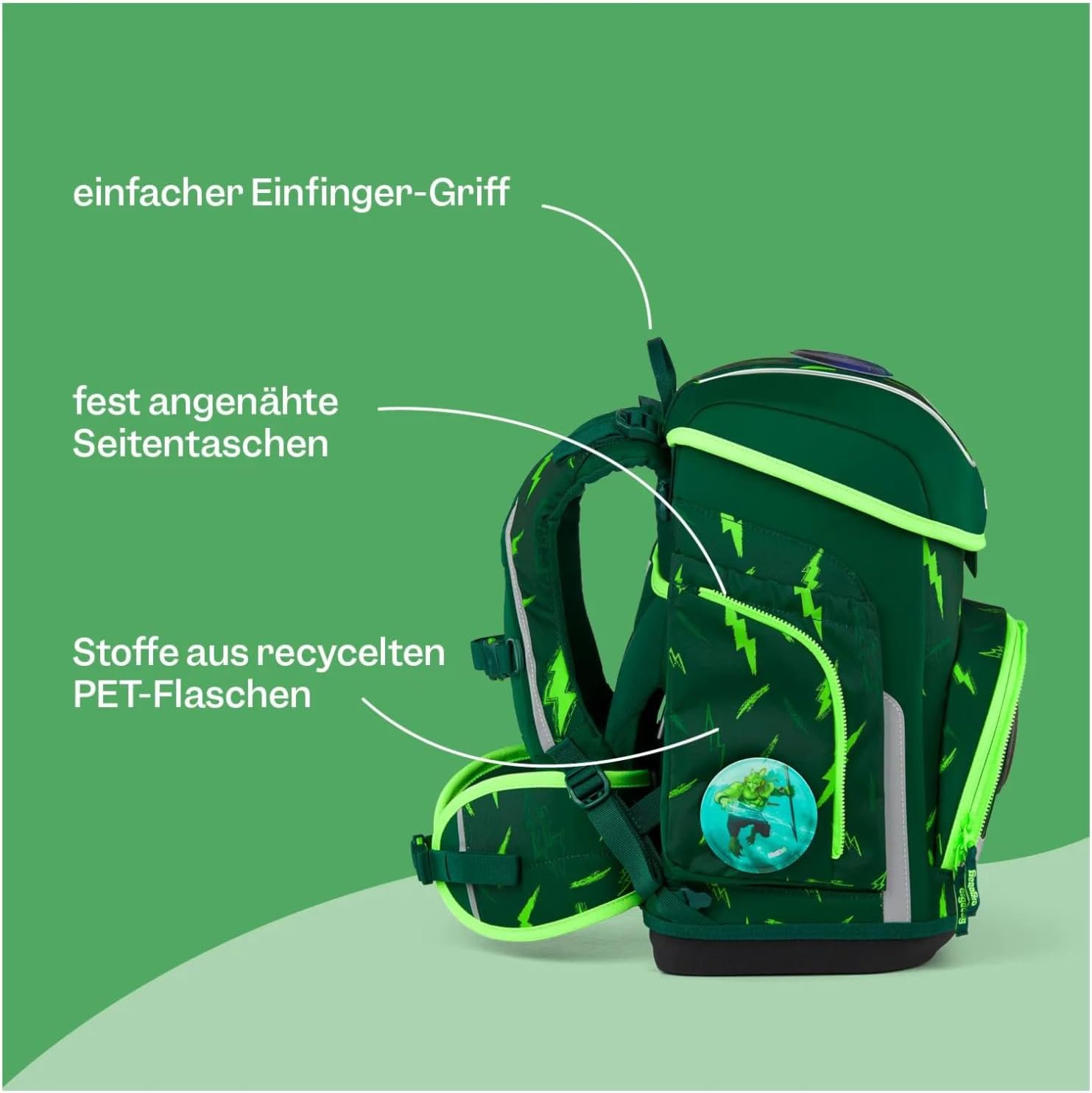 Thumbnail 4 de ergobag Schulranzen-Set cubo Set VerfolgBärjagd – Dunkelblau