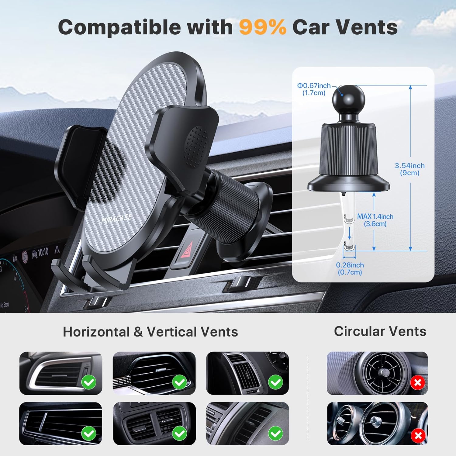 Thumbnail 1 de Miracase Car Phone Holder with Hook ⚙