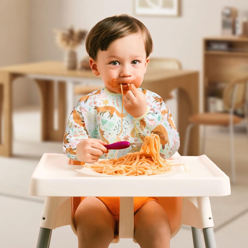 Thumbnail 6 de Vicloon Lätzchen Baby mit Ärmeln (5er-Set) – abwaschbare Ganzkörper-Lätzchen für 6–24 Monate