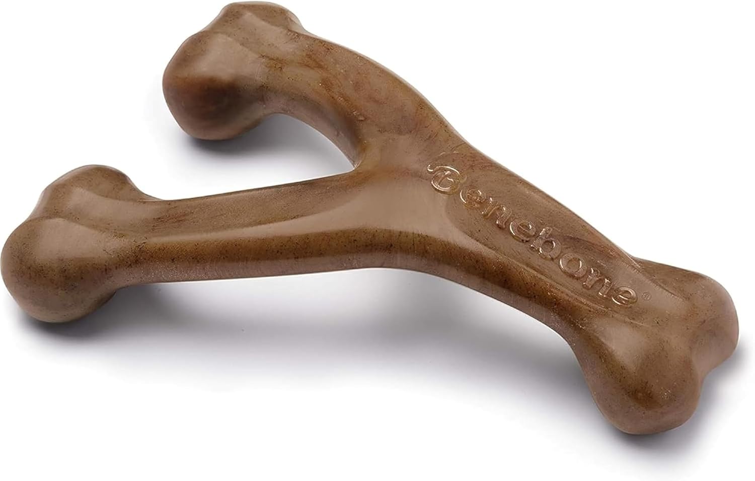 Benebone Wishbone Durable Dog Chew Toy for Aggressive Chewers – Small, Real Bacon Flavor (Made in USA)
