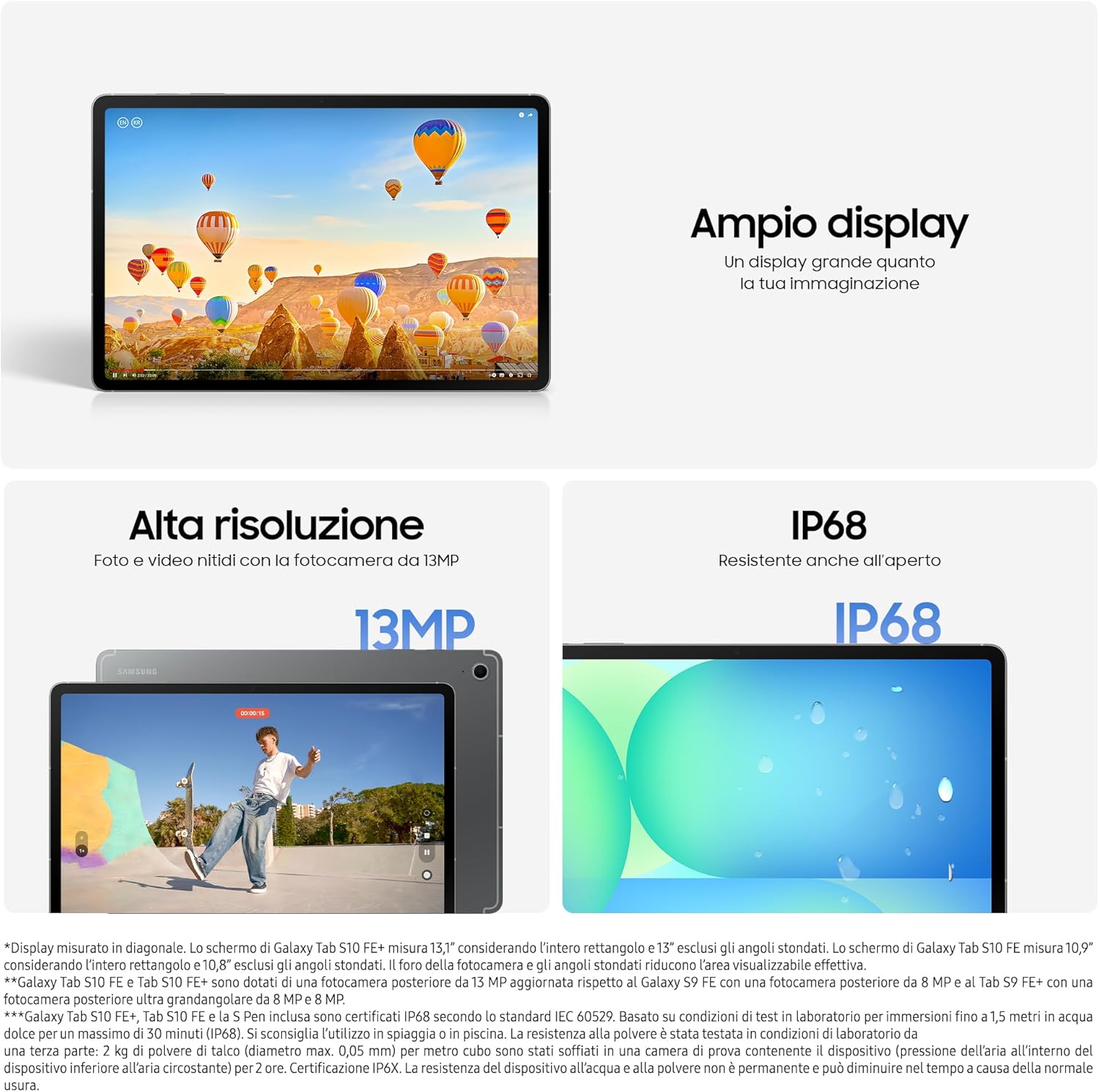 Thumbnail 3 de Samsung Galaxy Tab S10 FE: tablet Android 10,9'' con S Pen, IP68 e 8 GB RAM