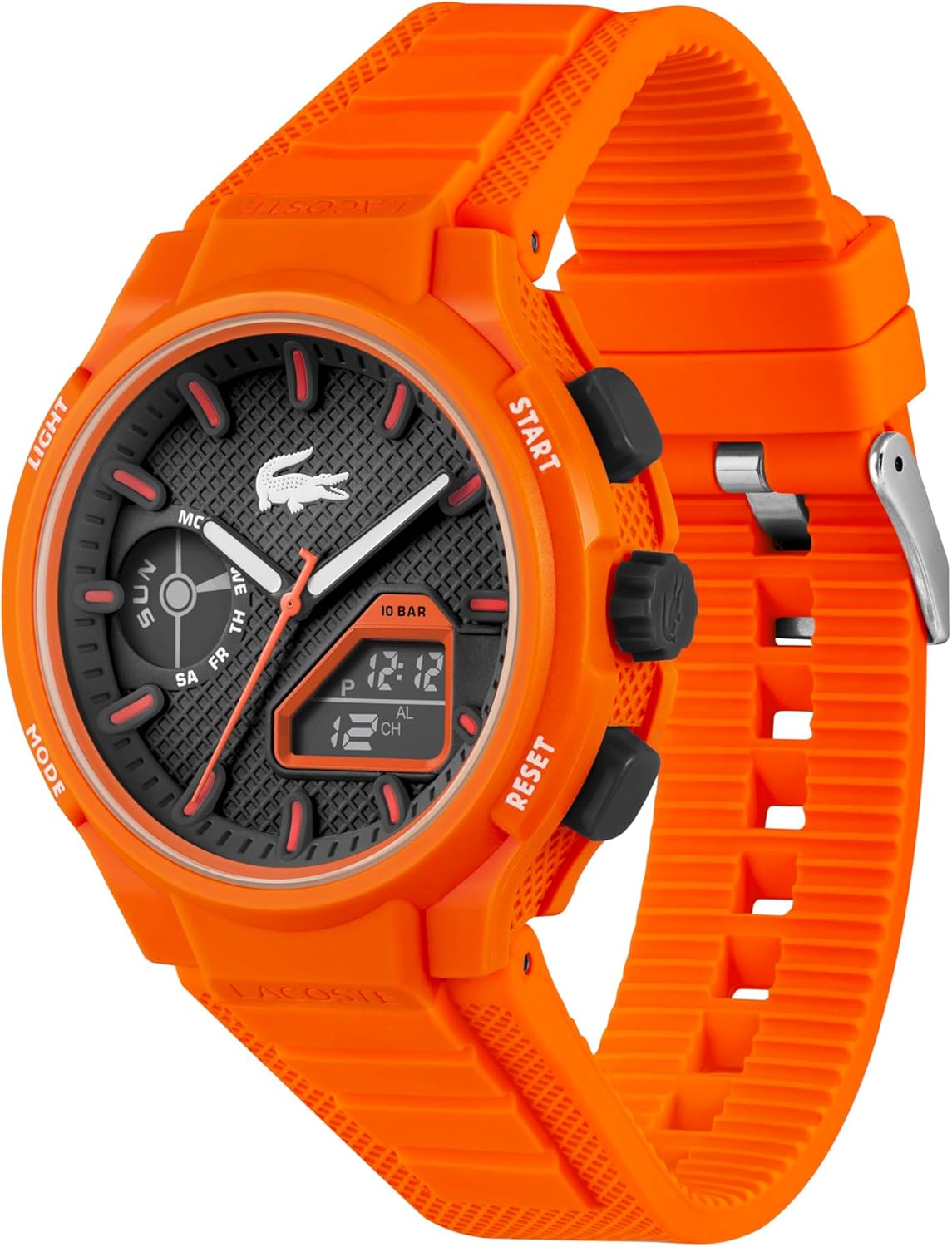 Thumbnail 2 de Lacoste LC33 Orologio Quarzo Multifunzione Analogico-Digitale da uomo/donna, cassa 44 mm, cinturino silicone arancione
