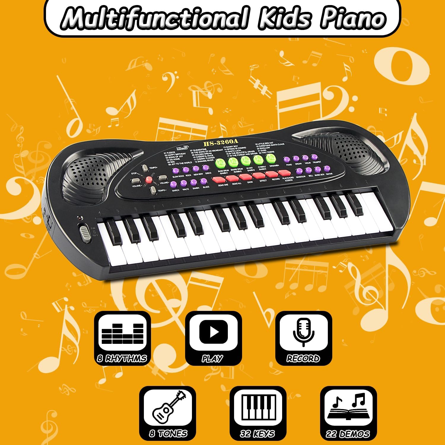 Detalle 2 de EKKBHKI 32 Keys Kids Piano Keyboard 🎹