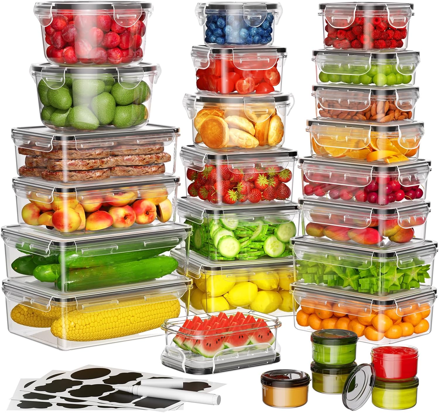 Detalle de KEMETHY Food Storage Containers 52-Piece Set