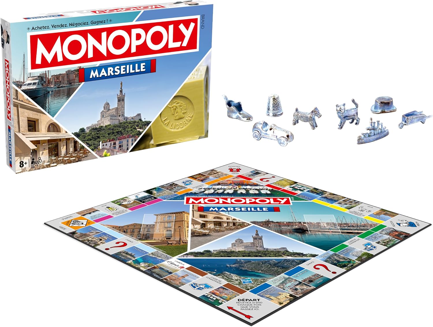Thumbnail 2 de Winning Moves Monopoly Marseille en français – Jeu de Société pour 2 à 6 joueurs