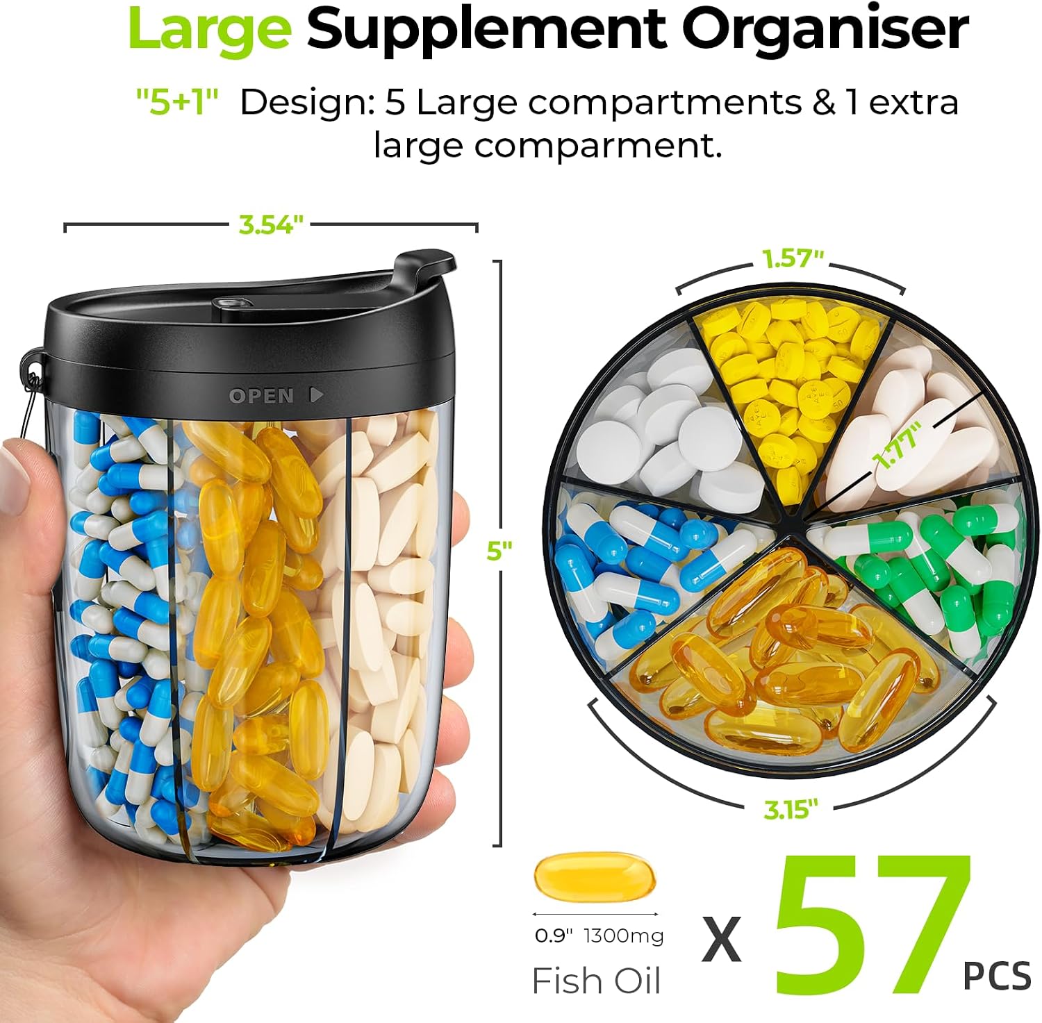 Detalle 2 de AUVON Pill Dispenser 1-month organiser