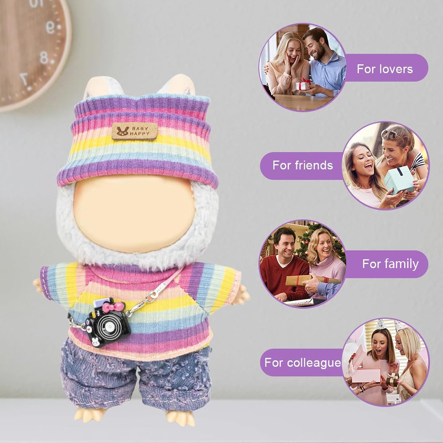 Thumbnail 6 de Clothes for Lububu 17cm Dolls Purple Pants Set