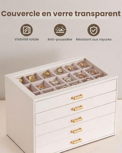 Thumbnail 4 de Lolalet Boîte de Rangement pour Boucles d'Oreilles et Bagues à Tiroirs – élégante et modulable