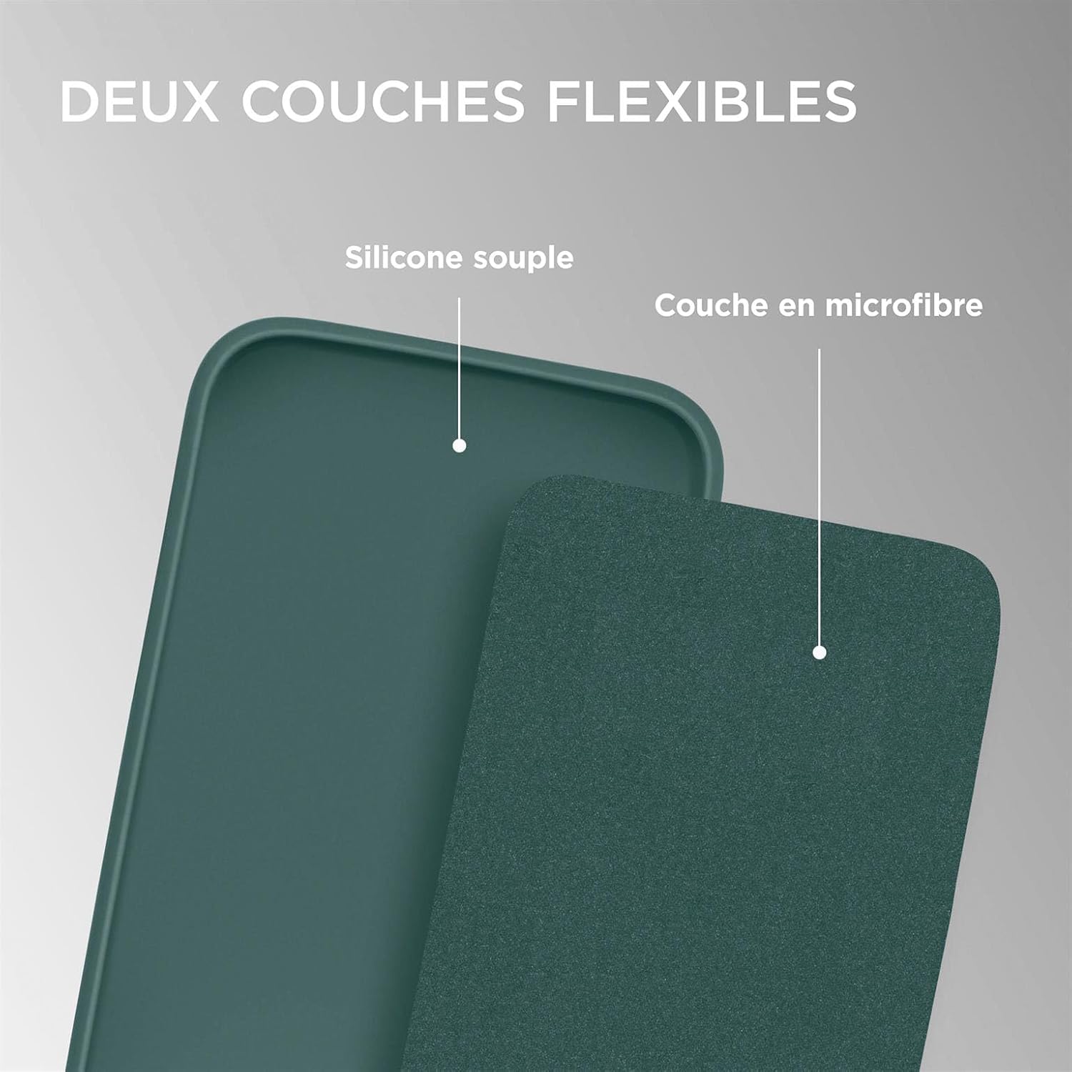 Detalle de ONEFLOW Coque de protection souple pour Samsung Galaxy A36 5G — silicone avec protection de l'appareil photo et écran (Bleu pétrole)