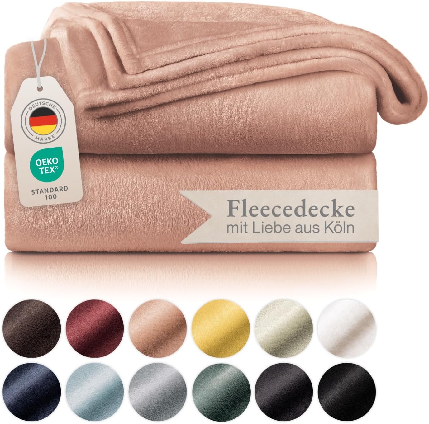 Detalle de Blumtal Fleecedecke 270x230 cm rosa