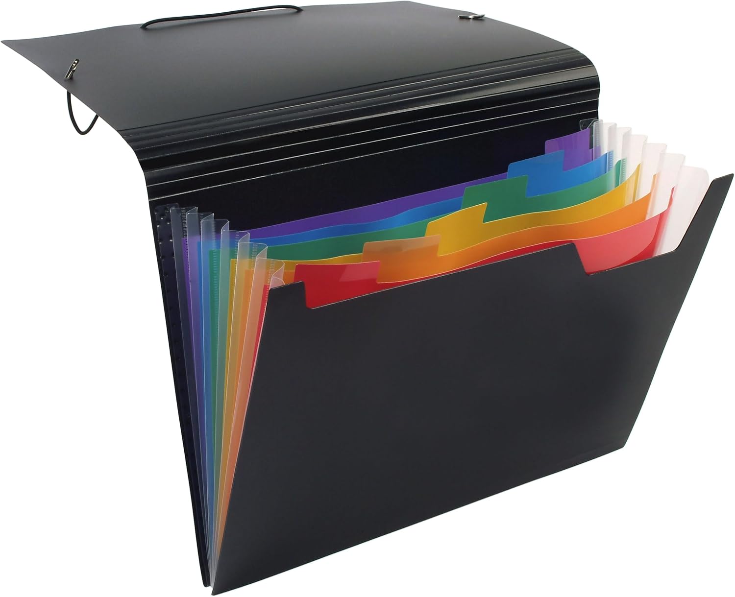 Detalle de Viquel Rainbow accordeonmap A4 van polypropyleen met elastische sluiting