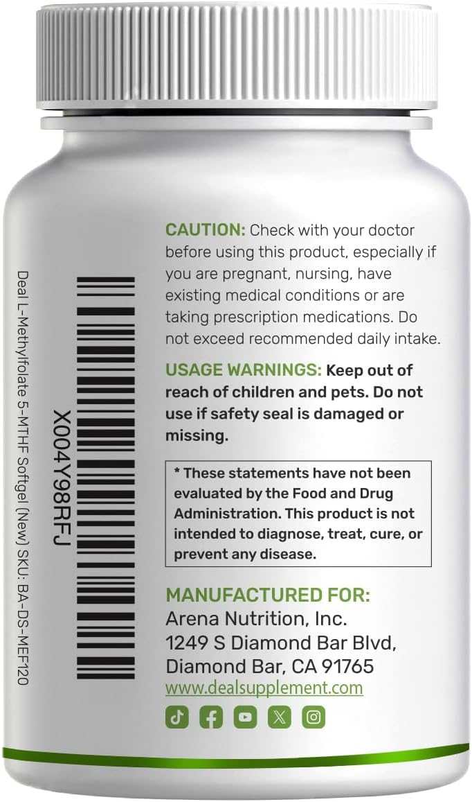 Thumbnail 6 de L-Methylfolate Supplement 15 mg