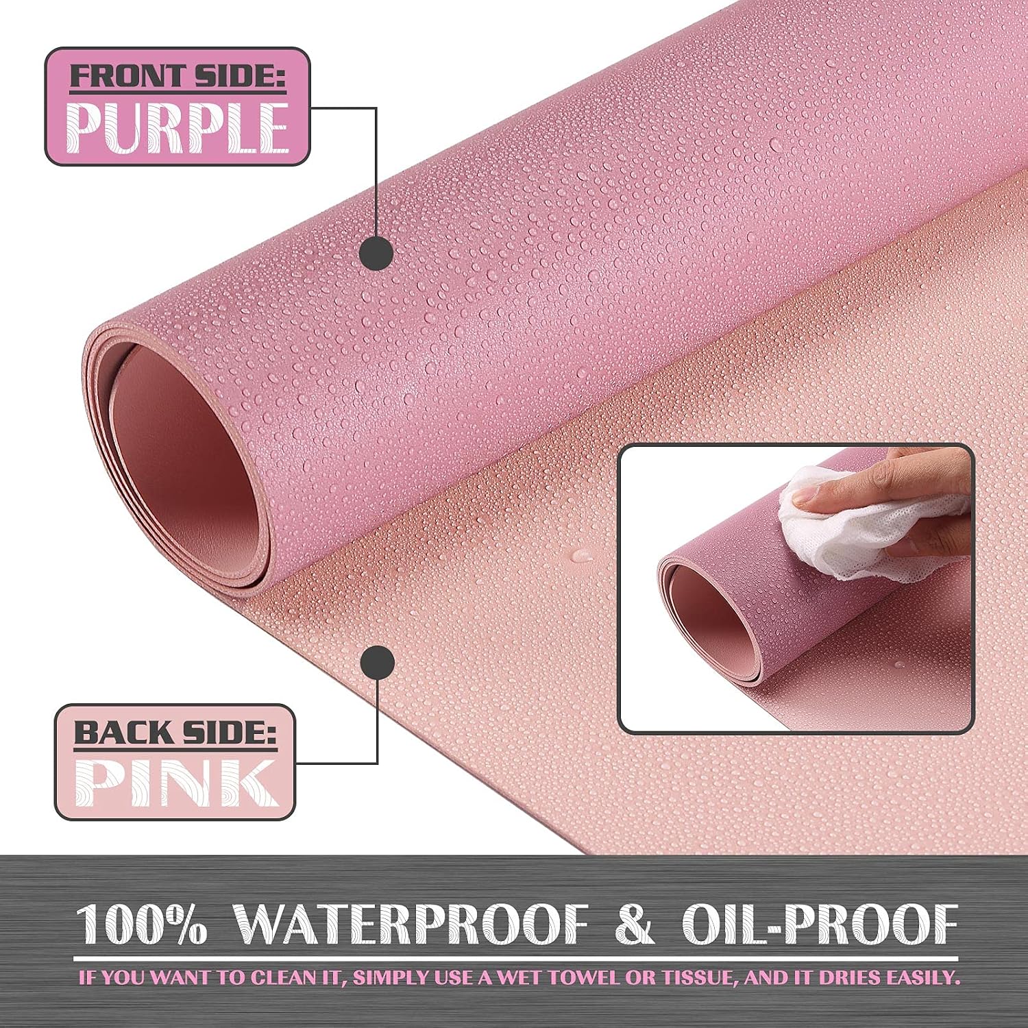 Thumbnail 2 de K KNODEL Großer Schreibtischunterlage 43 × 90 cm – Purpur/Rosa