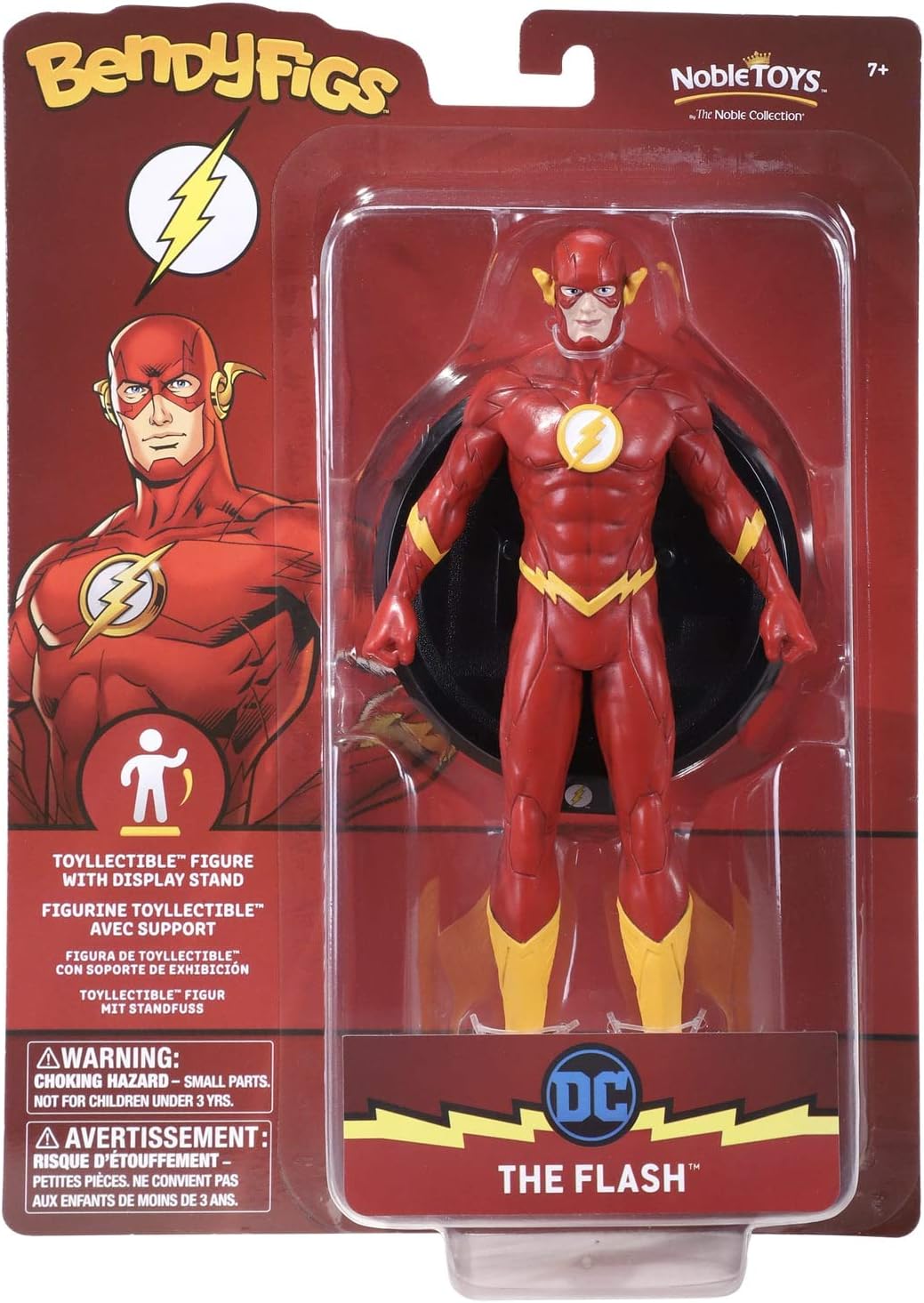 Thumbnail 1 de The Noble Collection BendyFigs DC The Flash bendable figure (7.5in / 19cm) with stand