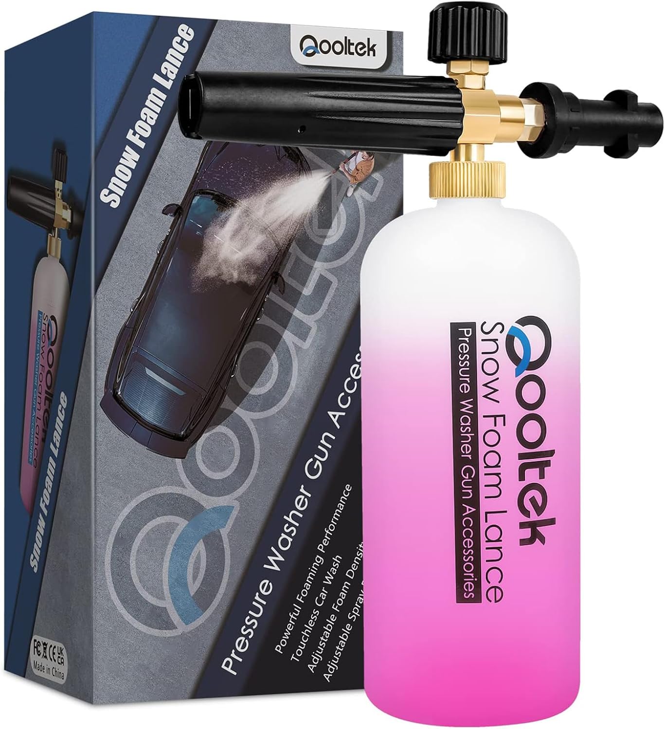 Qooltek Adjustable Foam Cannon 1 L for Karcher