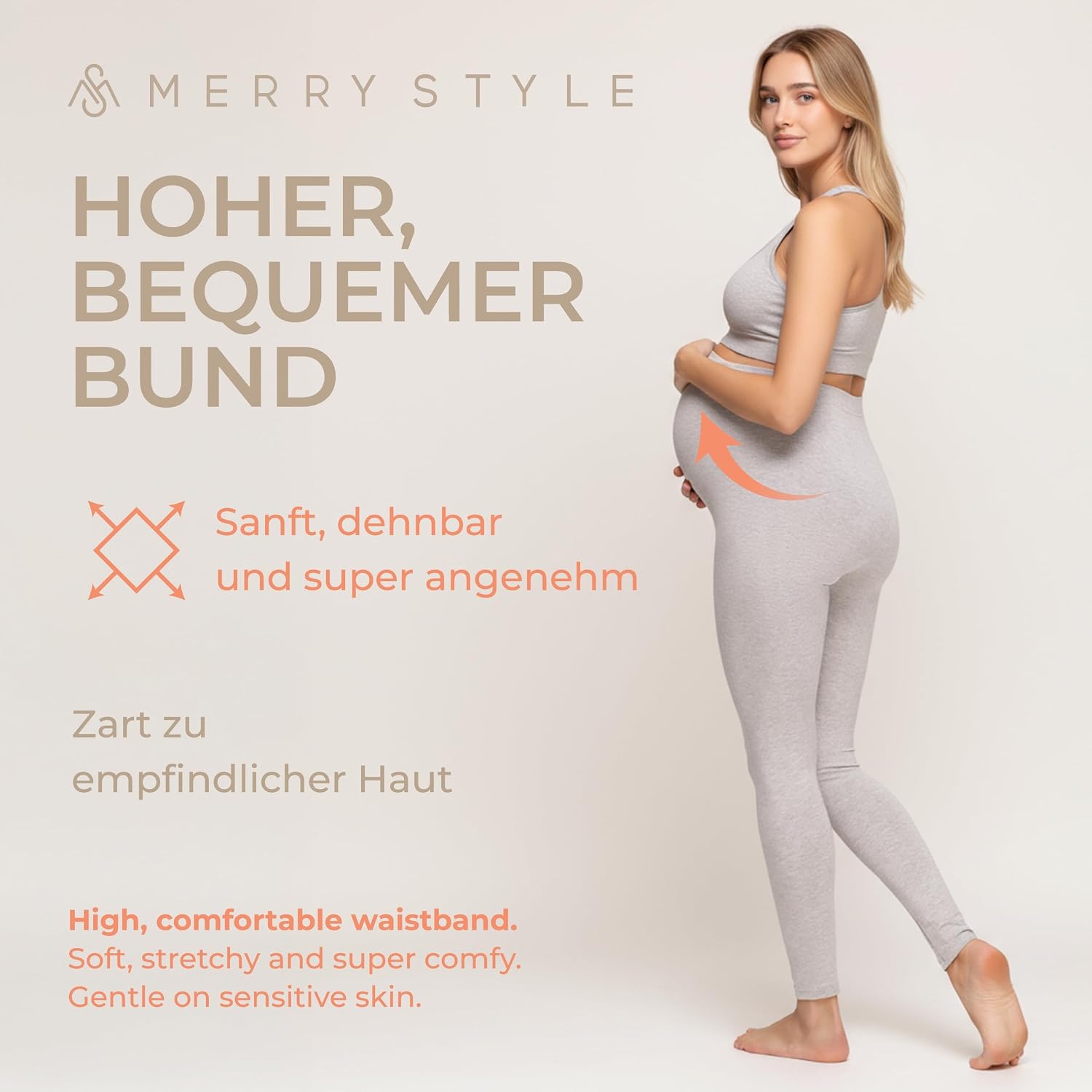 Detalle 2 de Merry Style MS10-297 Umstandsleggings lang
