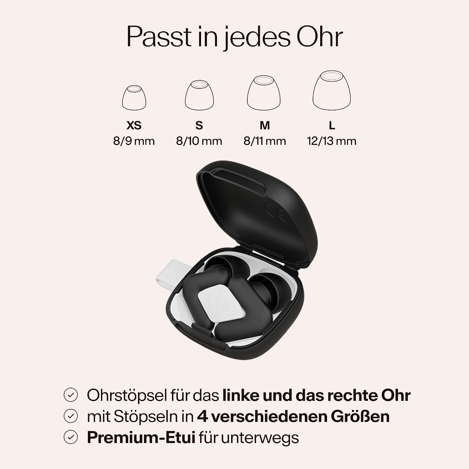 Thumbnail 6 de Alpine Silence – Wiederverwendbare Ohrstöpsel in V-Form (XS–L) für Schlaf, Konzentration & Reisen