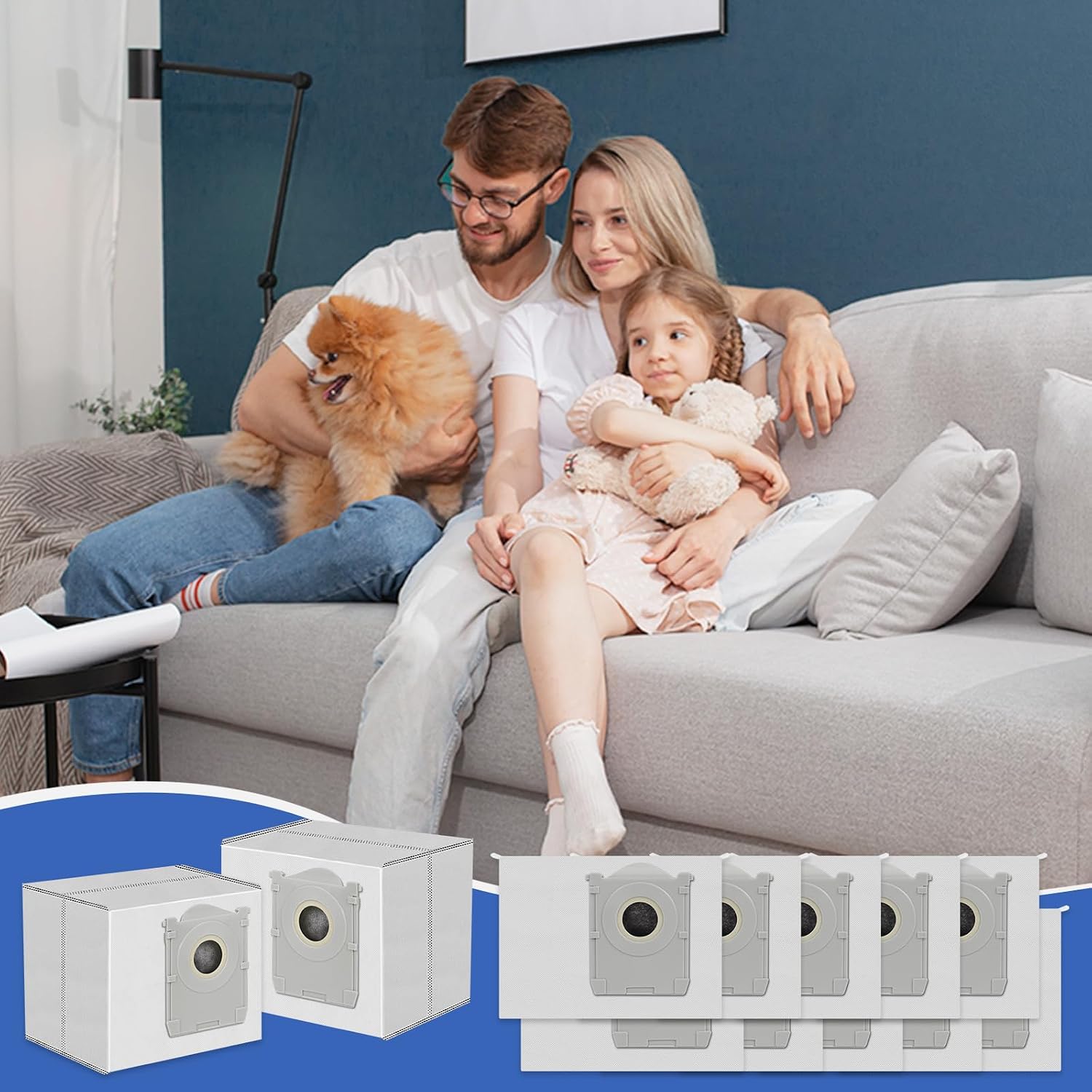 Thumbnail 6 de Spofan Staubbeutel 12er Pack für Ecovacs Omni-Modelle – präzise Passform, effektive Filtration und Geruchskontrolle