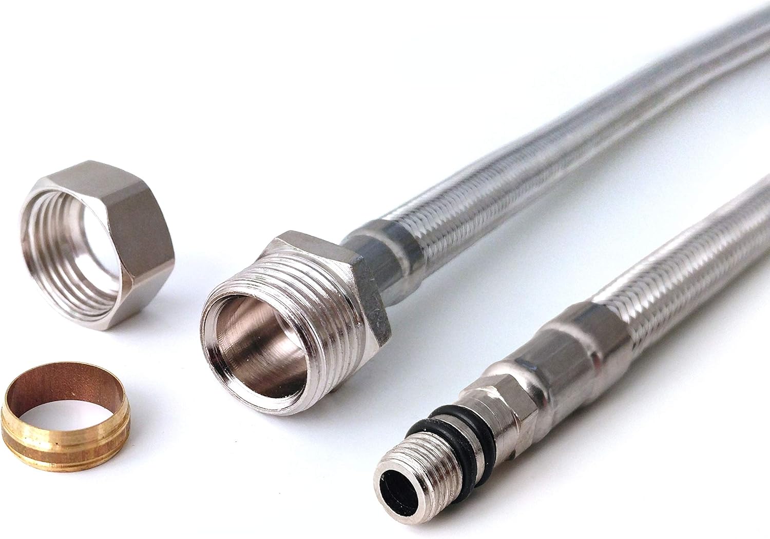 Xcel Home M10 x 15mm Compression Flexible Tap Connectors (600mm) – Pair
