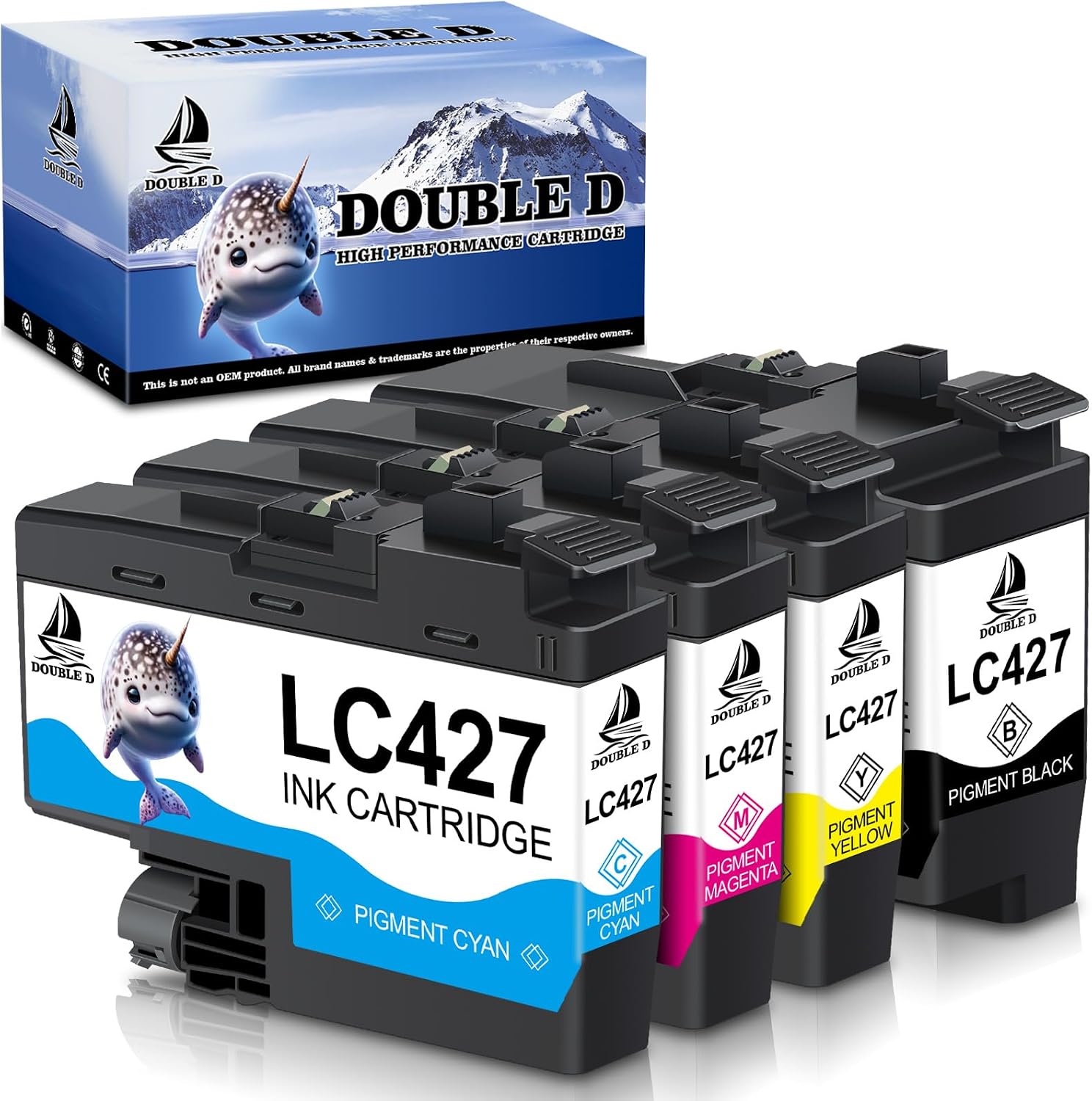 Detalle de Pack de cartouches d’encre LC427 / LC 427 compatible Brother (4 pièces) pour MFC-J5955DW, MFC-J6955DW et plus
