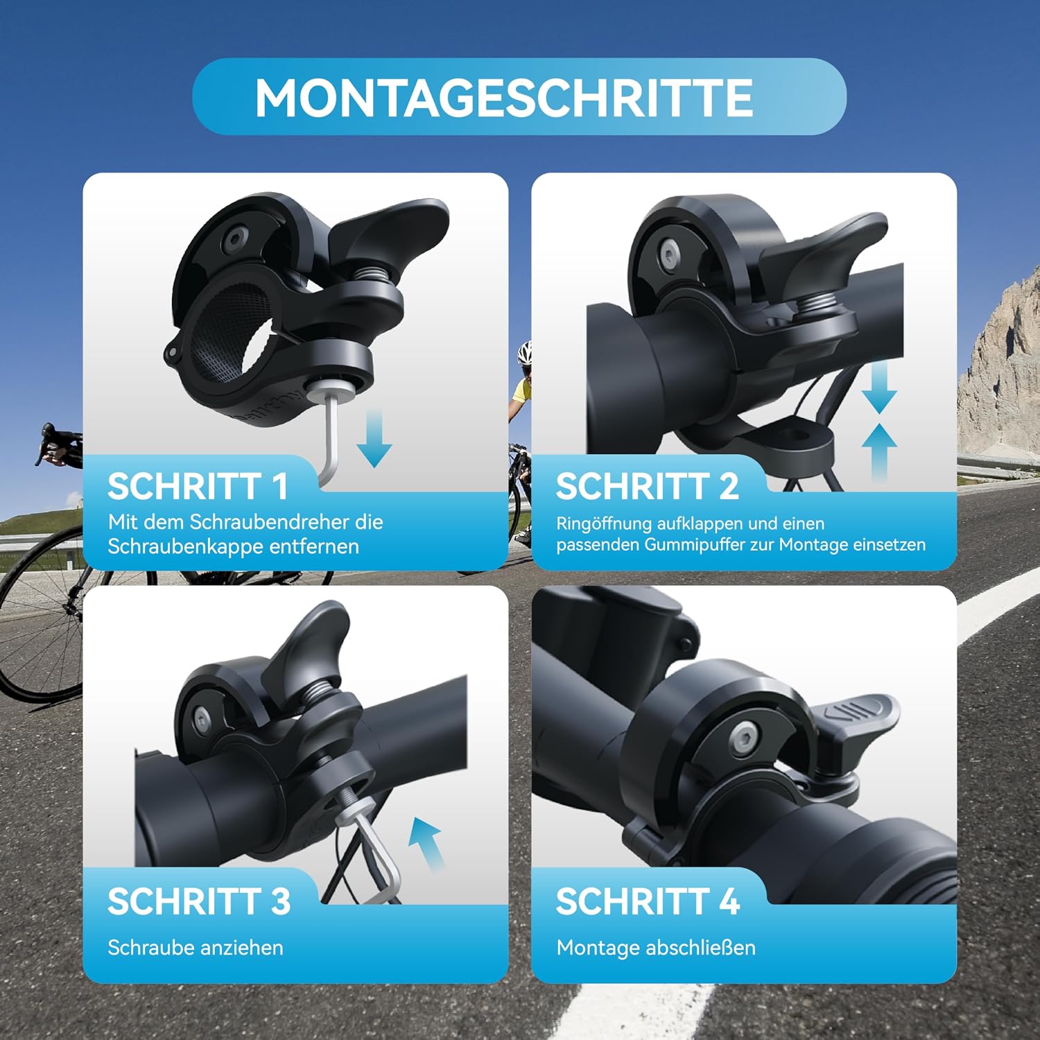 Thumbnail 6 de Greallthy Fahrradklingel – kompatibel Ø 19–25,4 mm, extrem laut und robust
