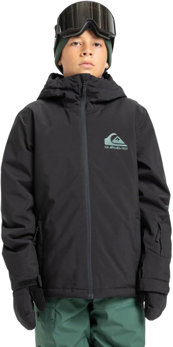 Detalle de Quiksilver Mission Jacket Garçon – isolation WarmFlight x3 Eco et coupe moderne
