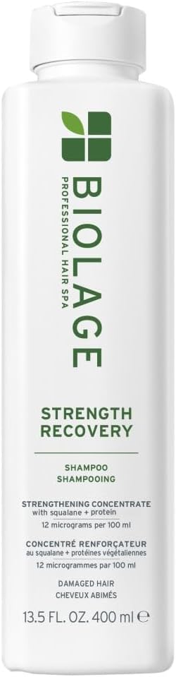 Detalle de Biolage Strength Recovery Shampoo: Moisturising & Repairing for Damaged Hair, 400ml
