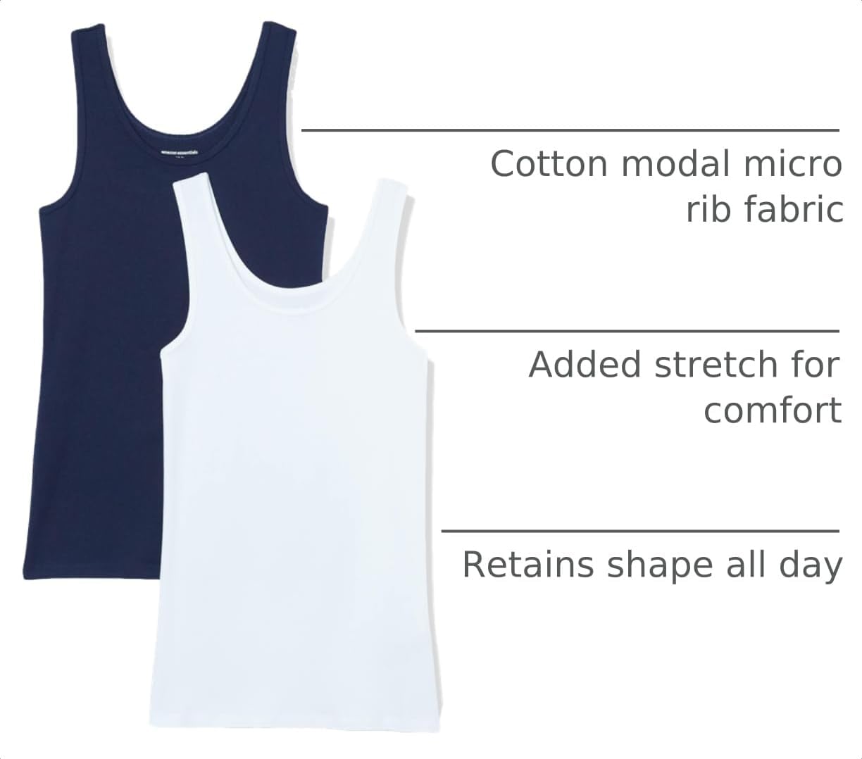 Thumbnail 4 de Amazon Essentials Women's Tank Top - Fitted, Cotton Modal Knit