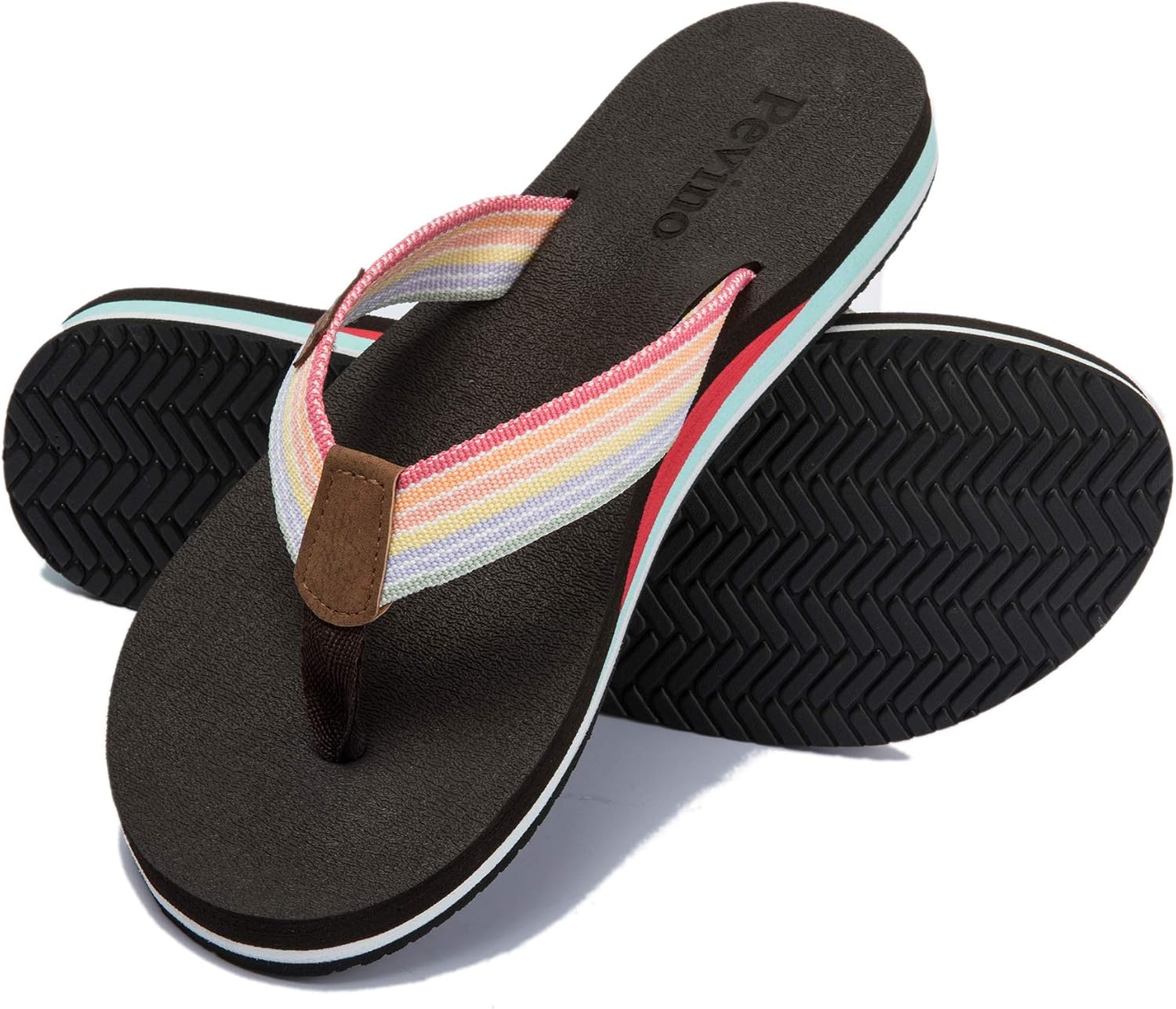 Detalle de Pevino Women's Orthotic Flip Flops with Arch Support