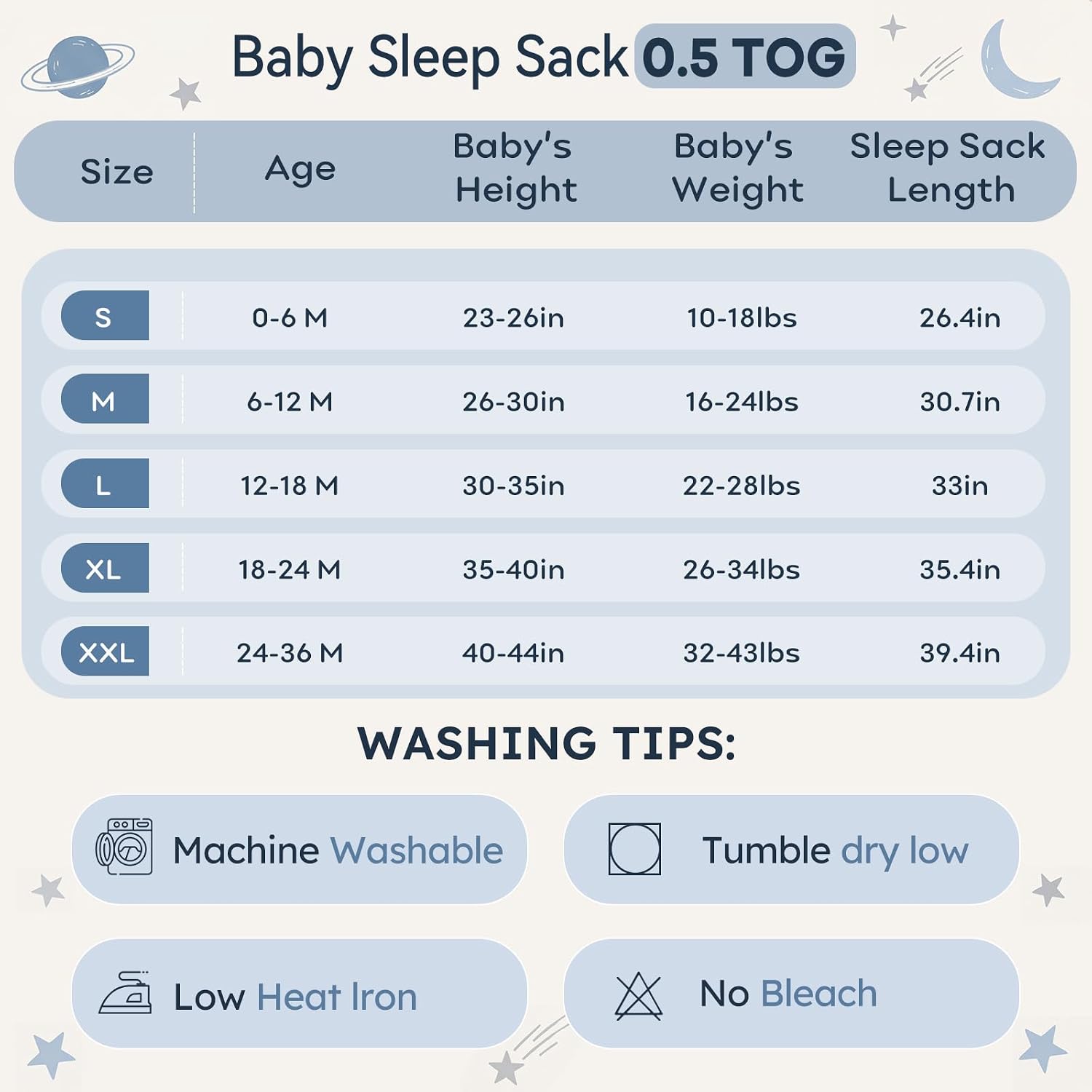 Detalle 2 de Unnivoll Baby Sleep Sack 0.5 TOG