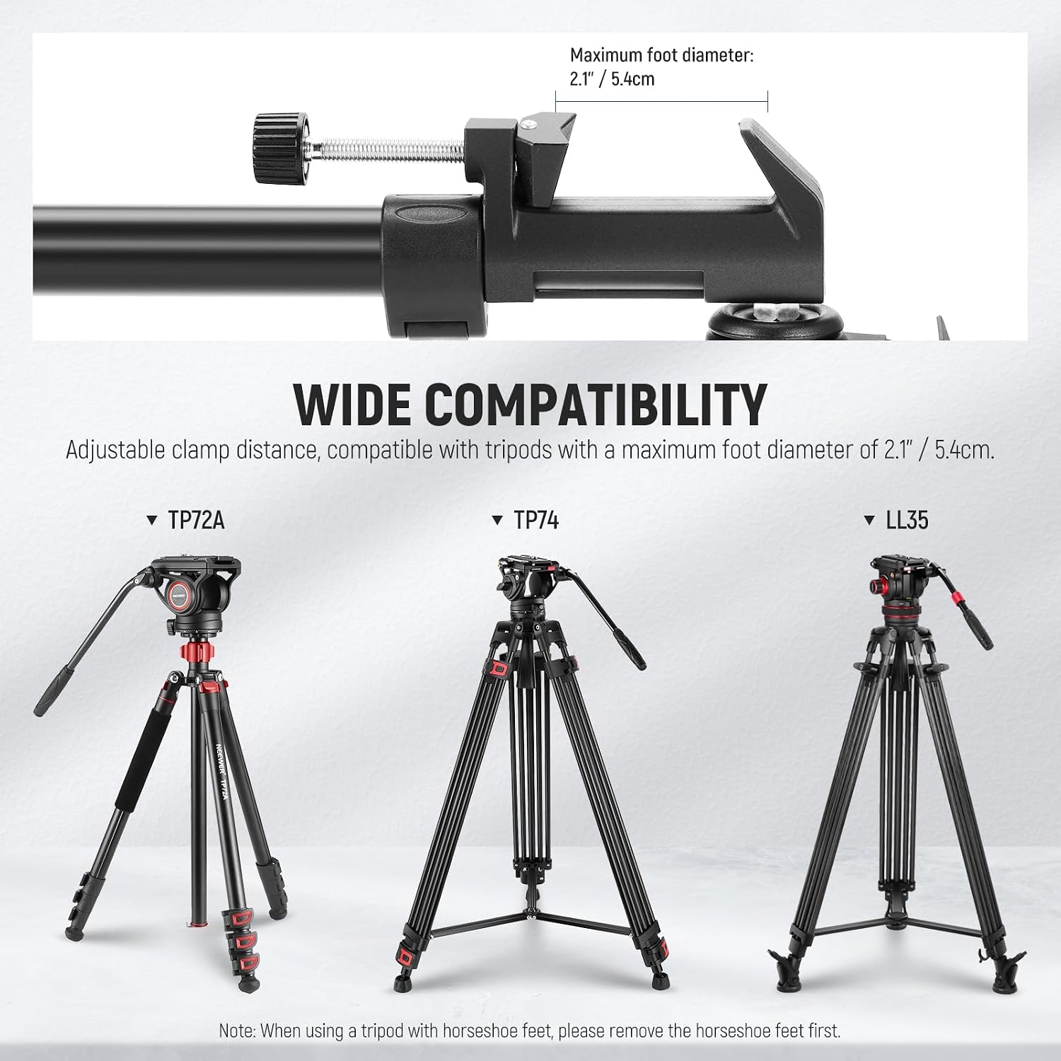 Detalle de Neewer Heavy Duty Tripod Dolly with Adjustable Leg Mounts for DSLR Cameras and Camcorders