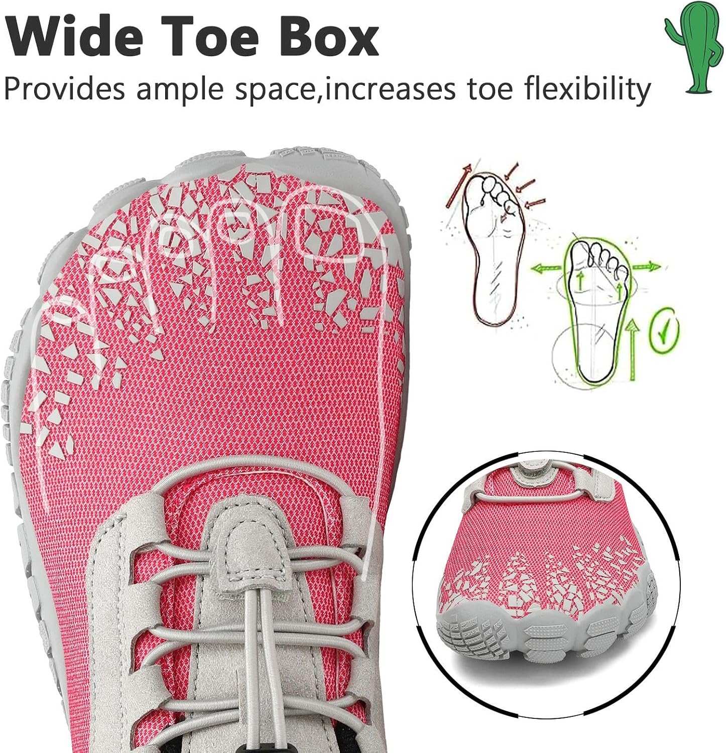 Detalle de Chaussures de trail running fitness minimalistes Saguaro (femmes & hommes) à semelle zéro-chute