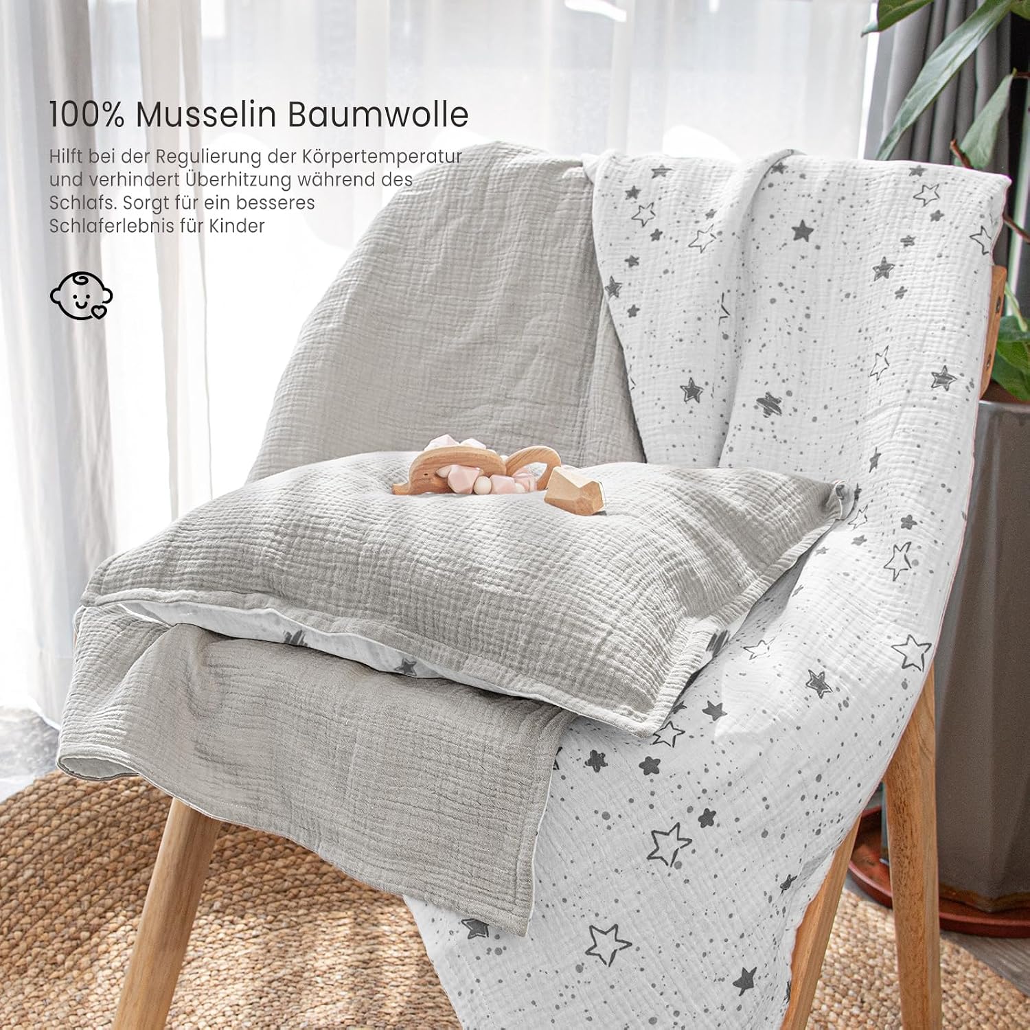 Thumbnail 5 de lulumoon Kinderbettwäsche 100x135 (Bettbezug + Kissenbezug 40x60) aus Baumwolle